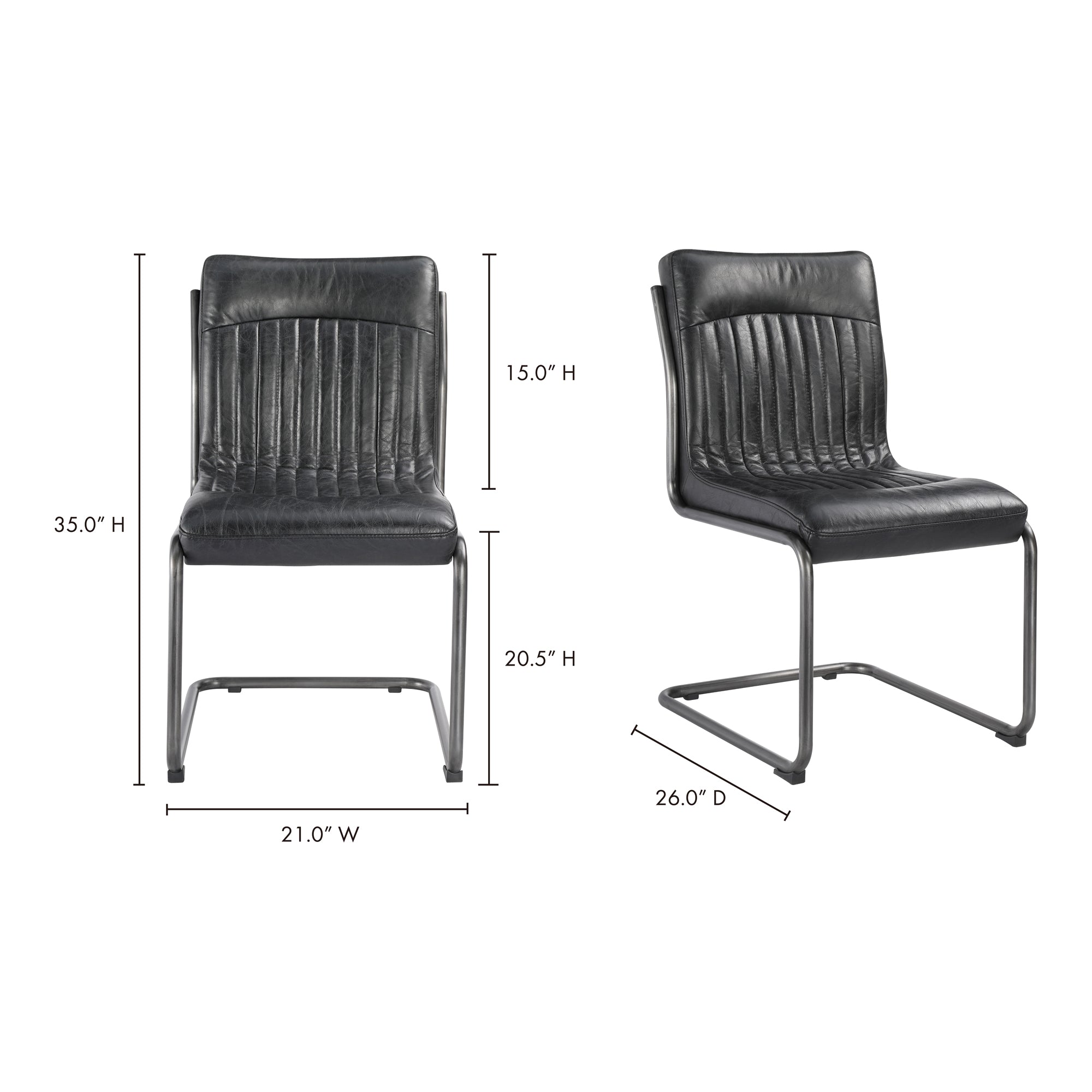 Ansel Dining Chair - Set of Two Dining Chairs Moe's    Four Hands, Mid Century Modern Furniture, Old Bones Furniture Company, Old Bones Co, Modern Mid Century, Designer Furniture, Furniture Sale, Warehouse Furniture Sale, Ansel Dining Chair - Set of Two Sale, https://www.oldbonesco.com/