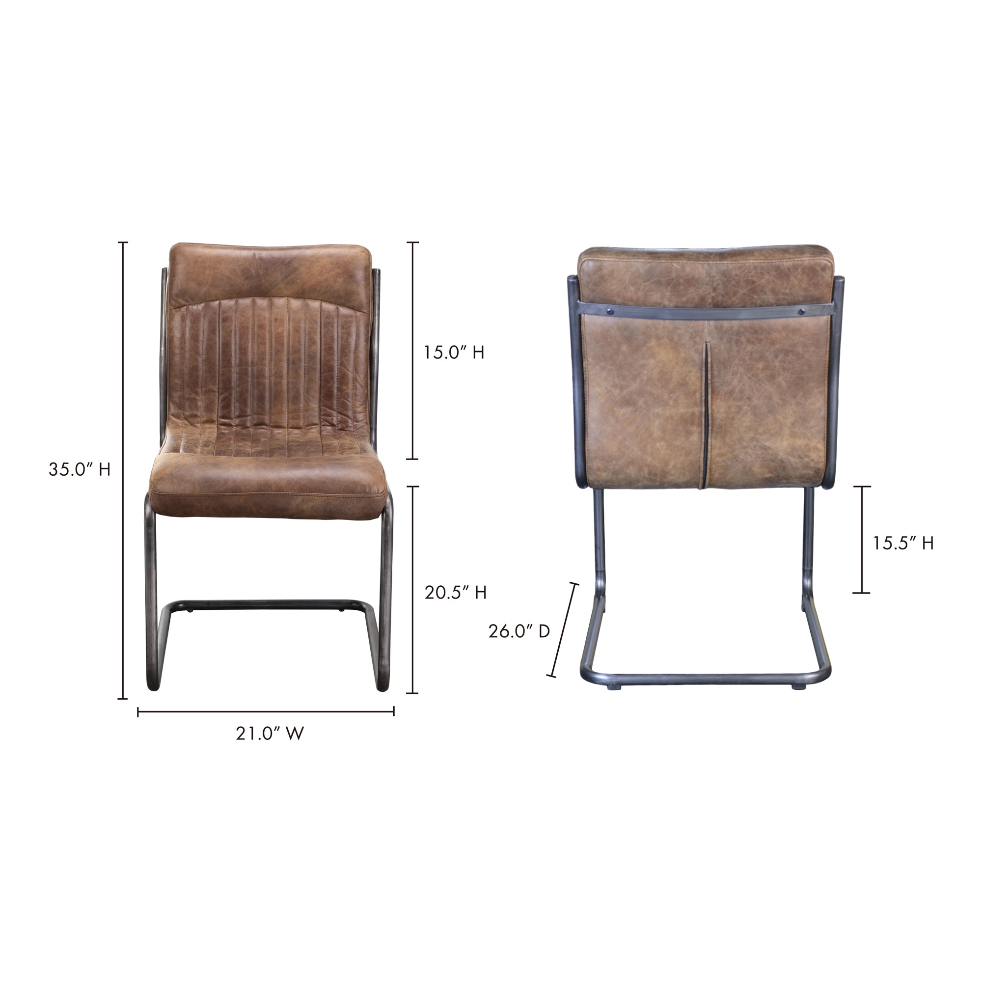 Ansel Dining Chair - Set of Two Dining Chairs Moe's    Four Hands, Mid Century Modern Furniture, Old Bones Furniture Company, Old Bones Co, Modern Mid Century, Designer Furniture, Furniture Sale, Warehouse Furniture Sale, Ansel Dining Chair - Set of Two Sale, https://www.oldbonesco.com/