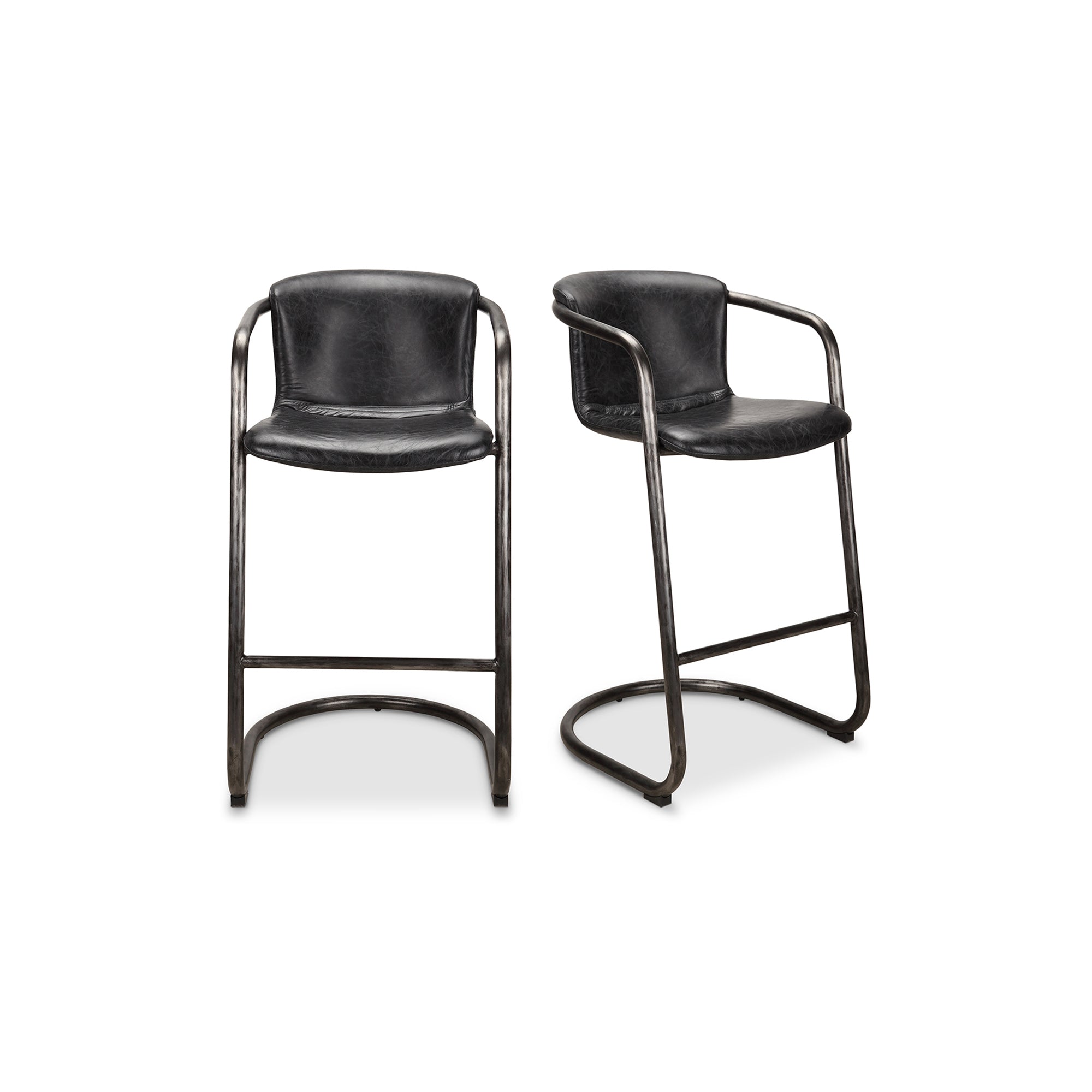 Freeman Barstool - Set of Two BlackBarstools Moe's Black   Four Hands, Mid Century Modern Furniture, Old Bones Furniture Company, Old Bones Co, Modern Mid Century, Designer Furniture, Furniture Sale, Warehouse Furniture Sale, Freeman Barstool - Set of Two Sale, https://www.oldbonesco.com/