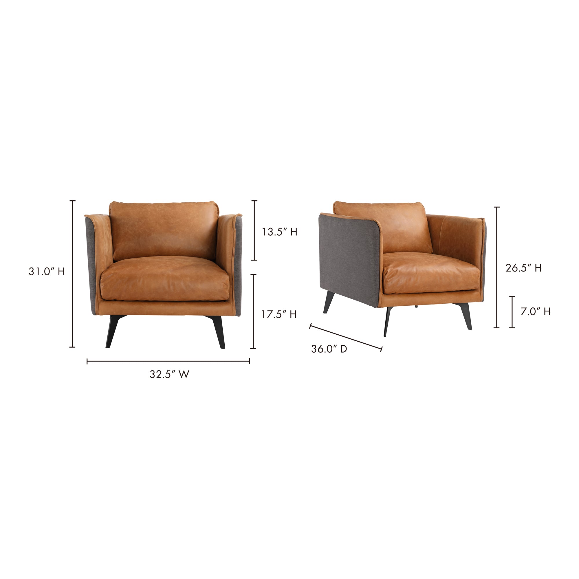 Messina Leather Armchair Occasional Chairs Moe's    Four Hands, Mid Century Modern Furniture, Old Bones Furniture Company, Old Bones Co, Modern Mid Century, Designer Furniture, Furniture Sale, Warehouse Furniture Sale, Messina Leather Armchair Sale, https://www.oldbonesco.com/