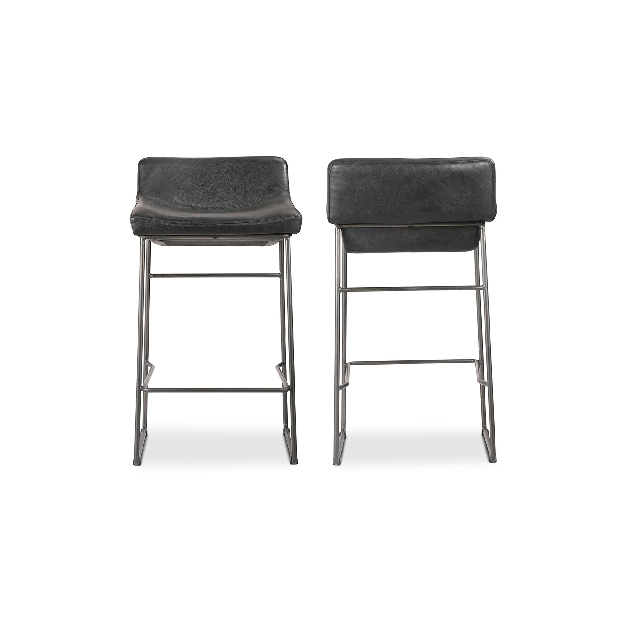 Starlet Counter Stool Open Road Leather - Set of Two Counter Stool Moe's    Four Hands, Mid Century Modern Furniture, Old Bones Furniture Company, Old Bones Co, Modern Mid Century, Designer Furniture, Furniture Sale, Warehouse Furniture Sale, Starlet Counter Stool Open Road Leather - Set of Two Sale, https://www.oldbonesco.com/