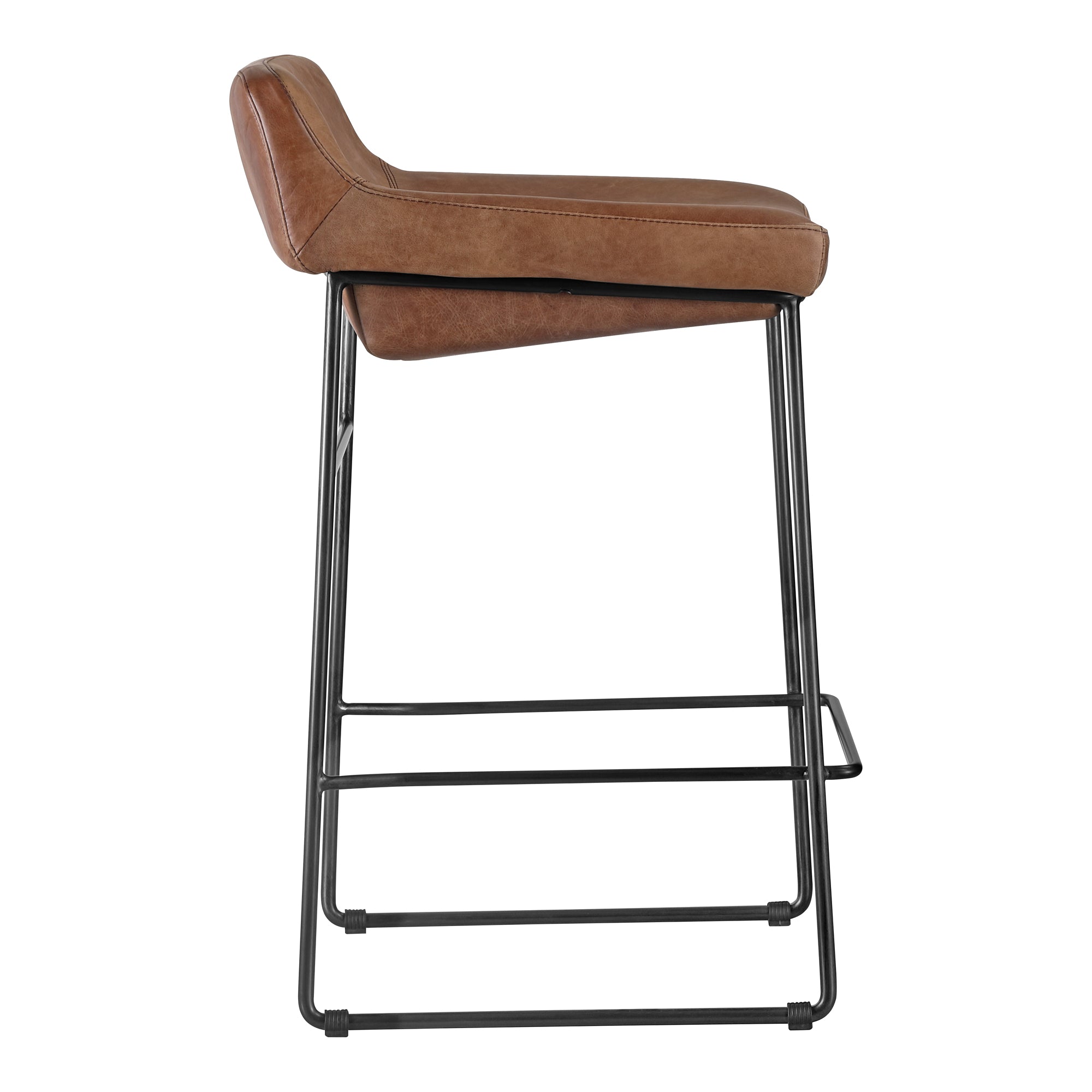 Starlet Counter Stool Open Road Leather - Set of Two Counter Stool Moe's    Four Hands, Mid Century Modern Furniture, Old Bones Furniture Company, Old Bones Co, Modern Mid Century, Designer Furniture, Furniture Sale, Warehouse Furniture Sale, Starlet Counter Stool Open Road Leather - Set of Two Sale, https://www.oldbonesco.com/