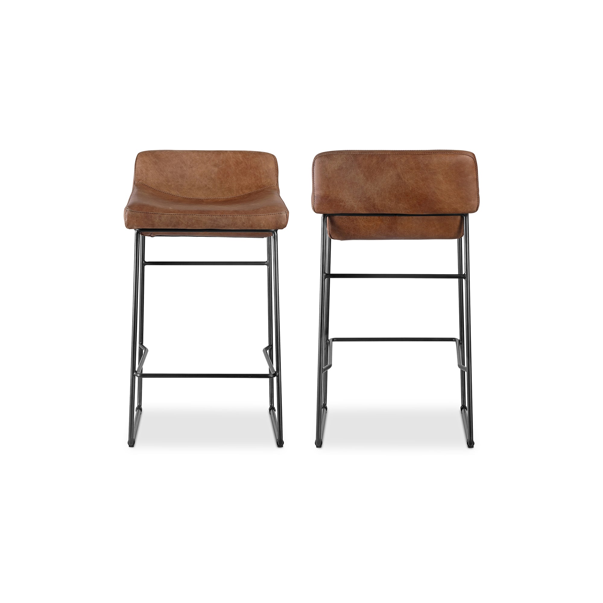 Starlet Counter Stool Open Road Leather - Set of Two Counter Stool Moe's    Four Hands, Mid Century Modern Furniture, Old Bones Furniture Company, Old Bones Co, Modern Mid Century, Designer Furniture, Furniture Sale, Warehouse Furniture Sale, Starlet Counter Stool Open Road Leather - Set of Two Sale, https://www.oldbonesco.com/