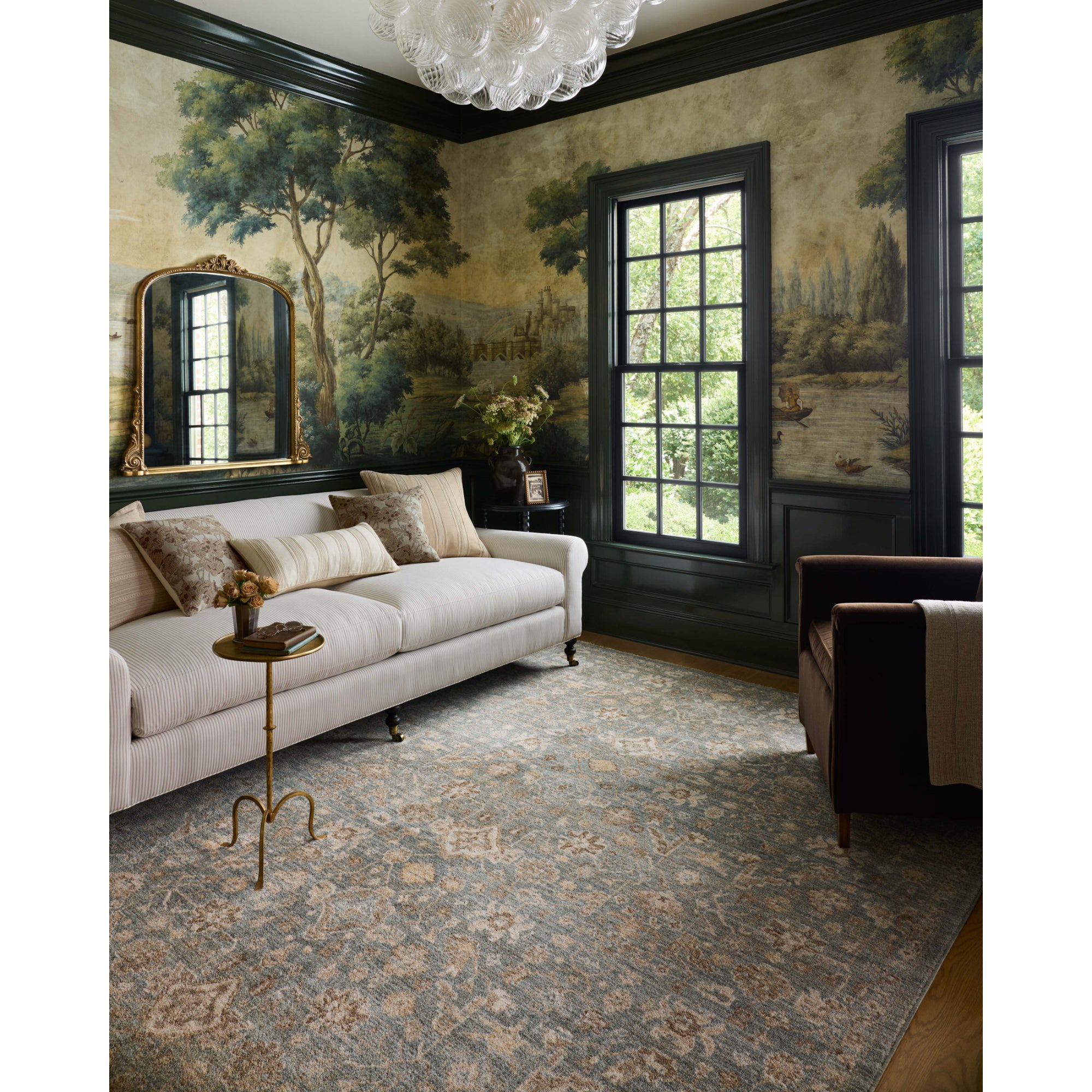 Chris Loves Julia x Loloi Palma Blue/Natural Rug