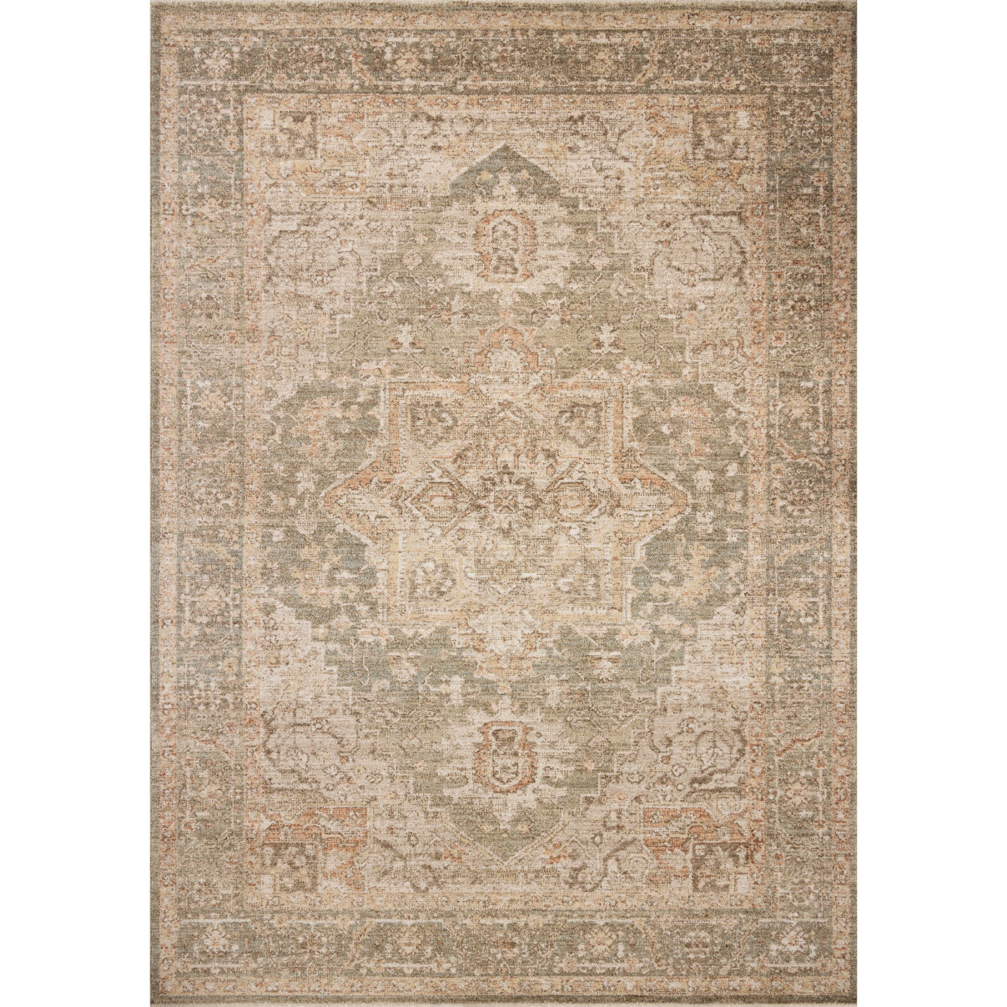 Chris Loves Julia x Loloi Palma Olive/Spice Rug