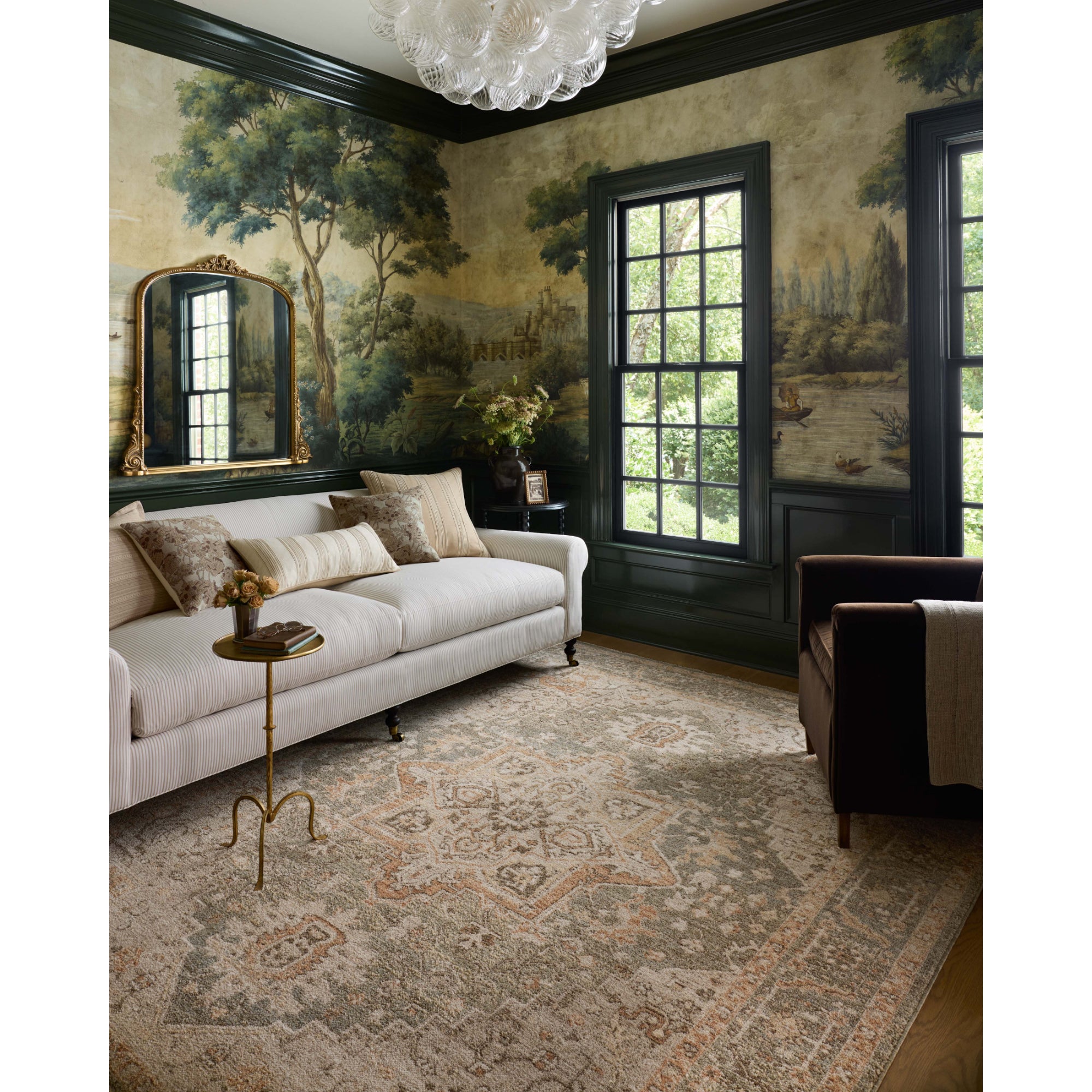Chris Loves Julia x Loloi Palma PLM-08 Olive/Spice Rug