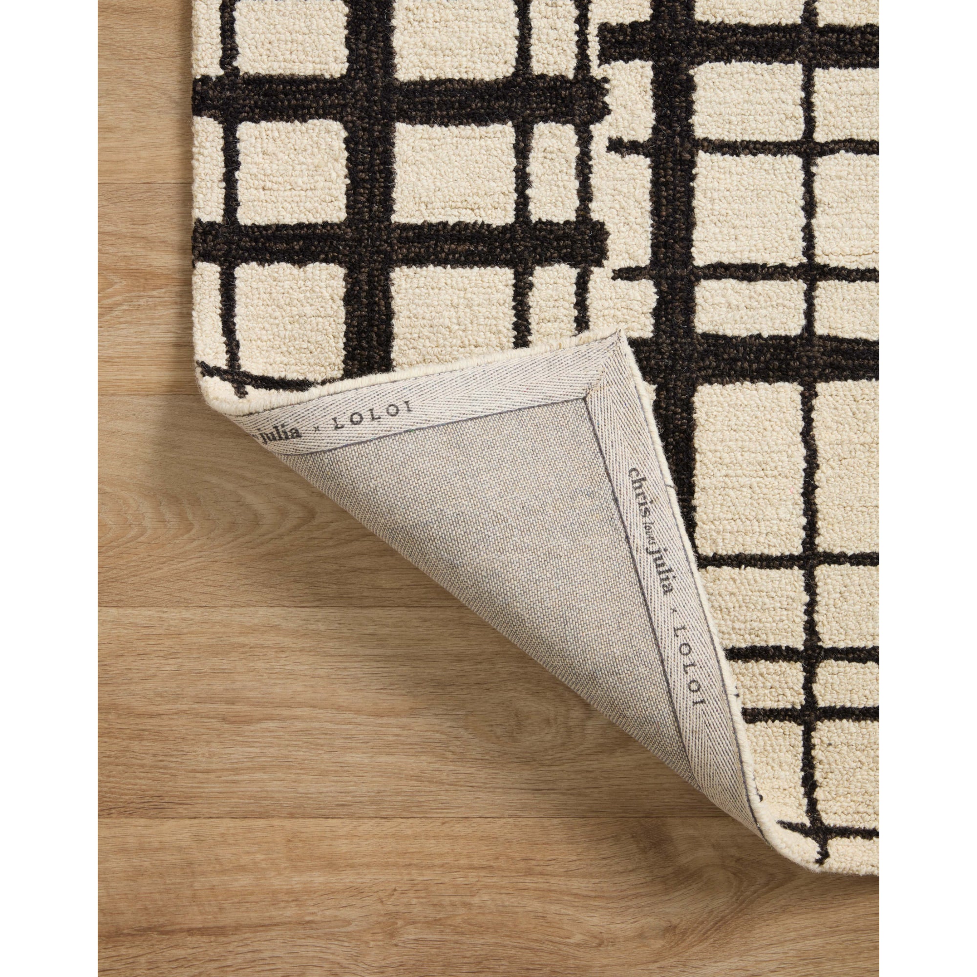 Chris Loves Julia x Loloi Polly Black/Ivory Rug