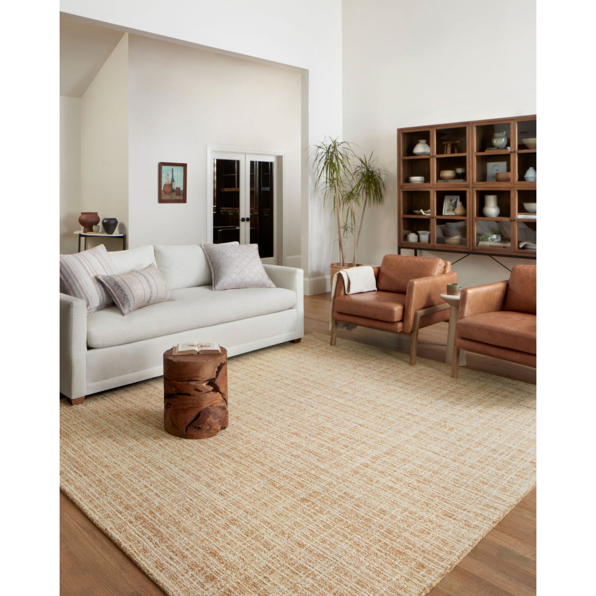Chris Loves Julia x Loloi Polly Strawith Ivory Rug