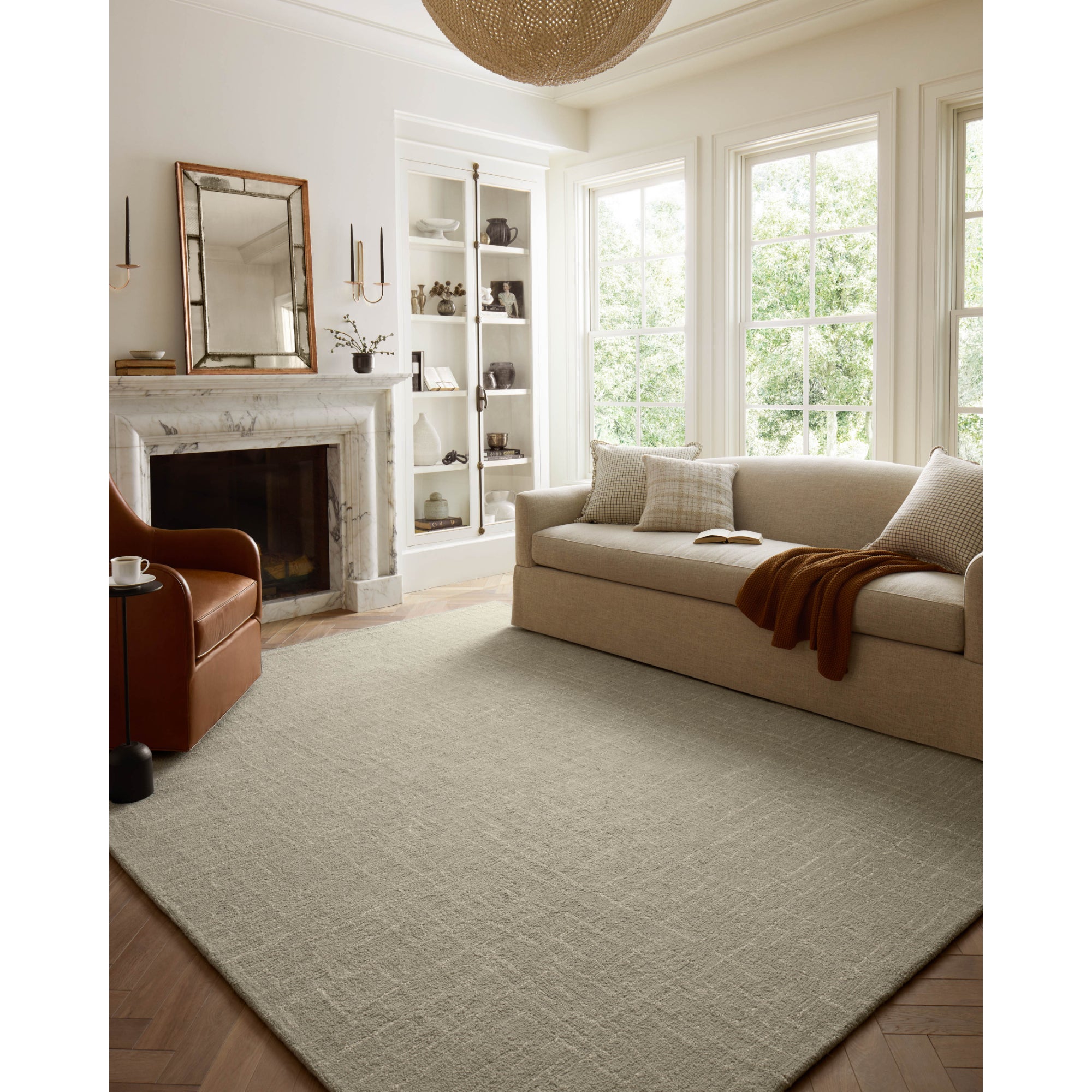 Chris Loves Julia x Loloi Polly Spa/Ivory Rug