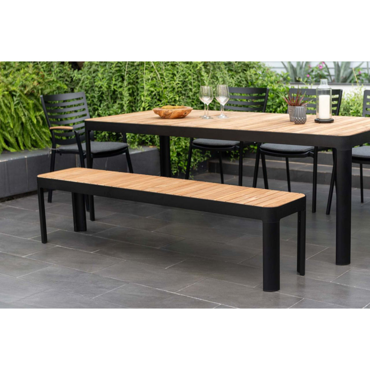 Portals Teak and Aluminum Picnic Bench
