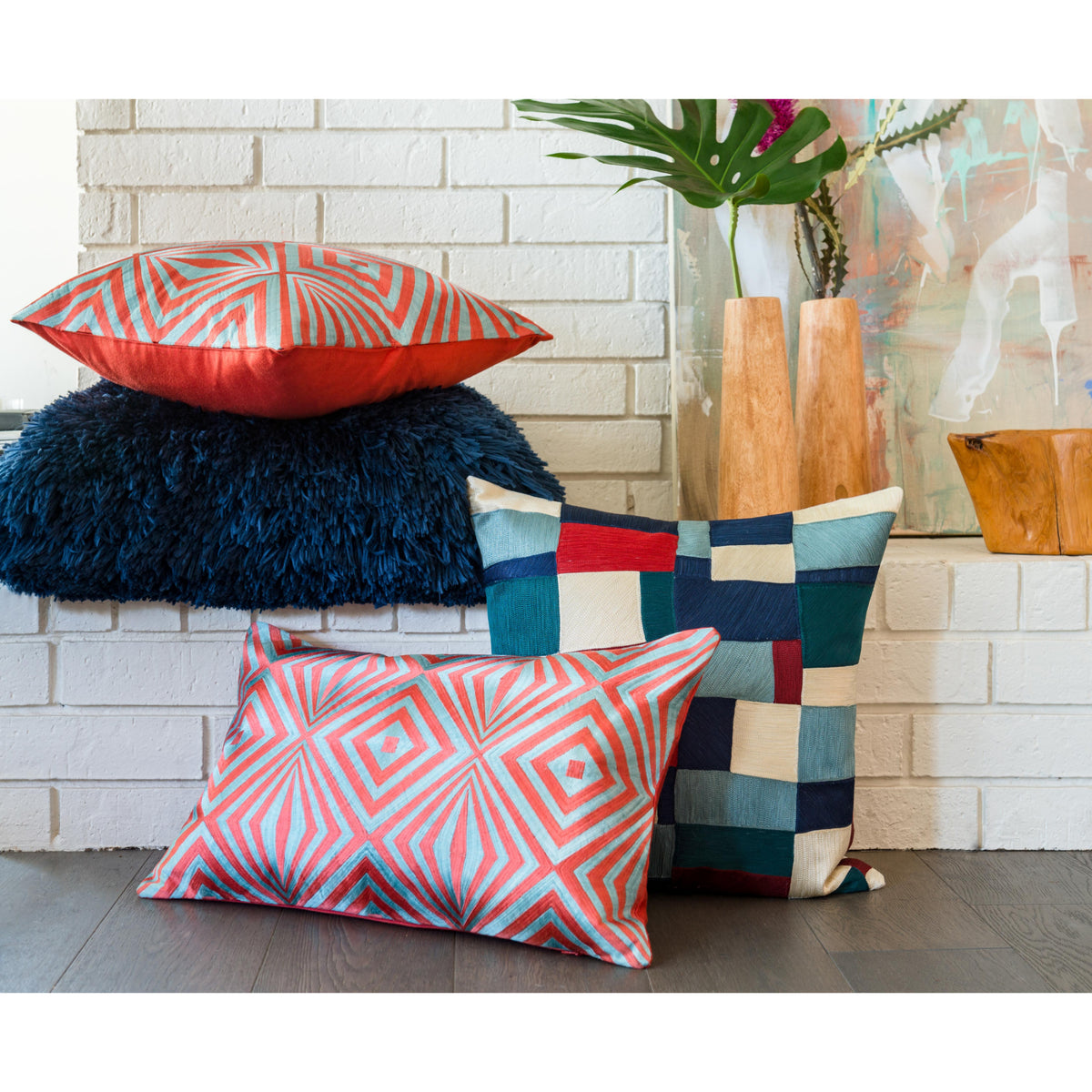 Loloi P0045 22" x 22" Cover with Poly Pillow by Loloi