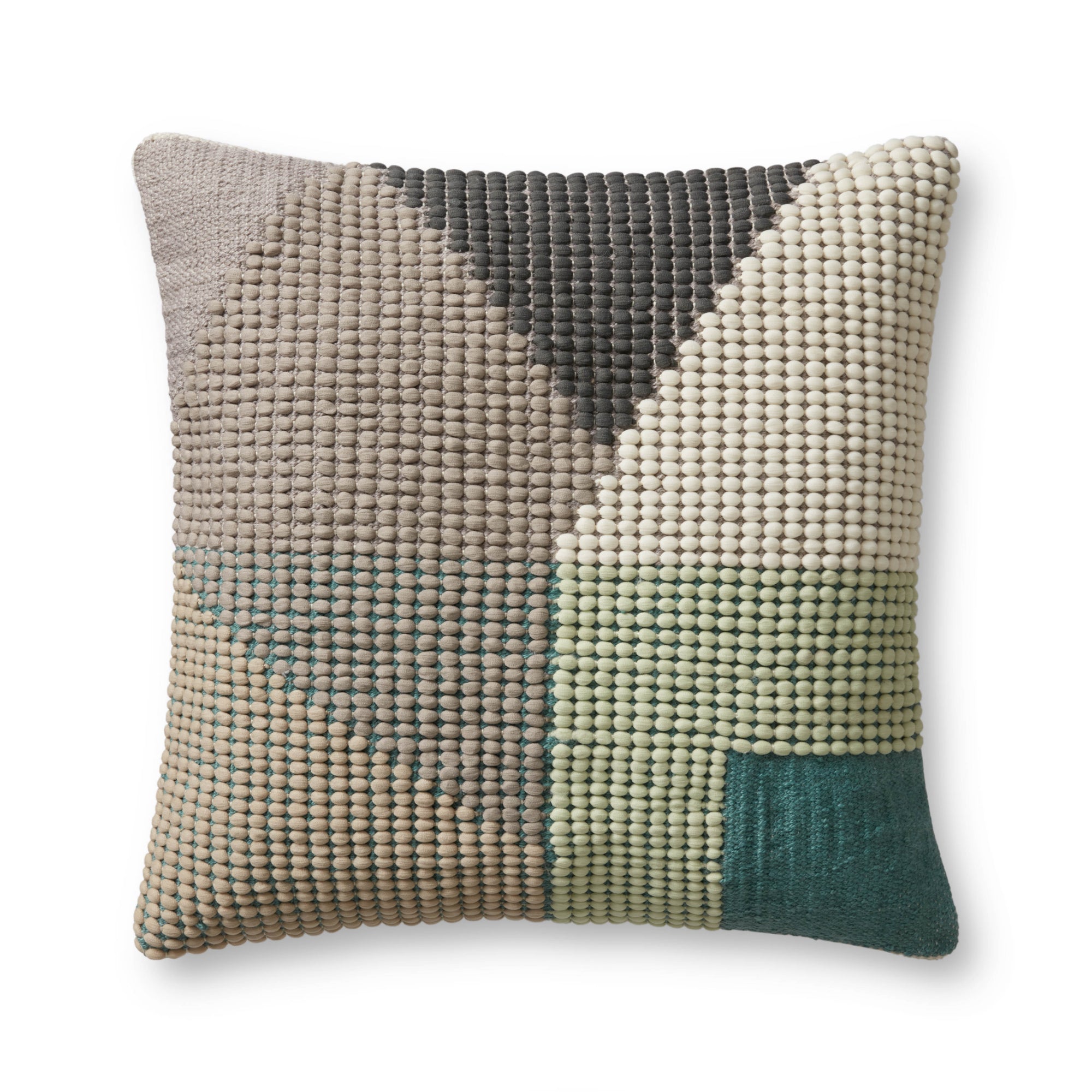 Loloi P0504 Teal/Multi 22" x 22" Cover with Poly Pillow
