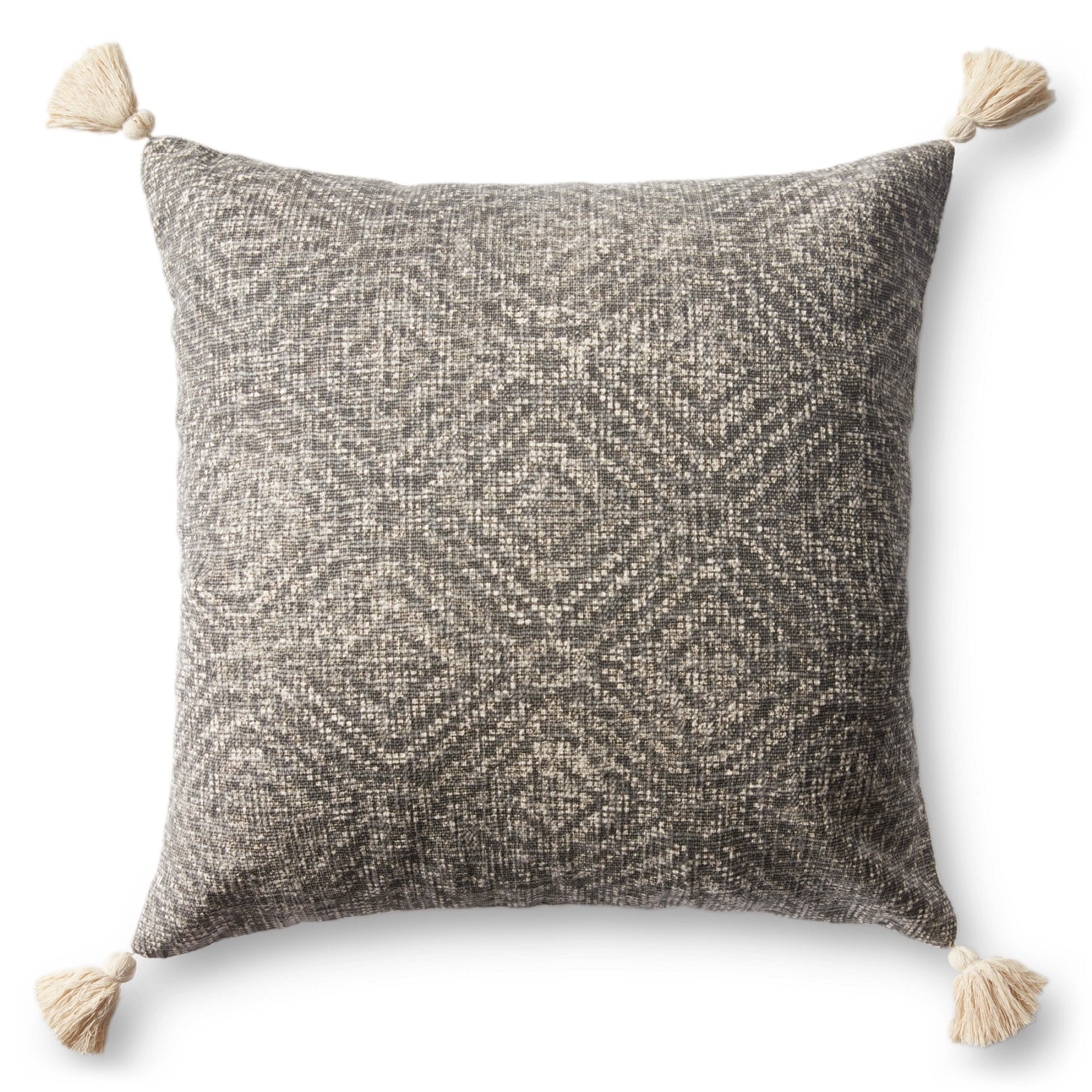 Loloi P0621 Charcoal Cover with Poly Pillow