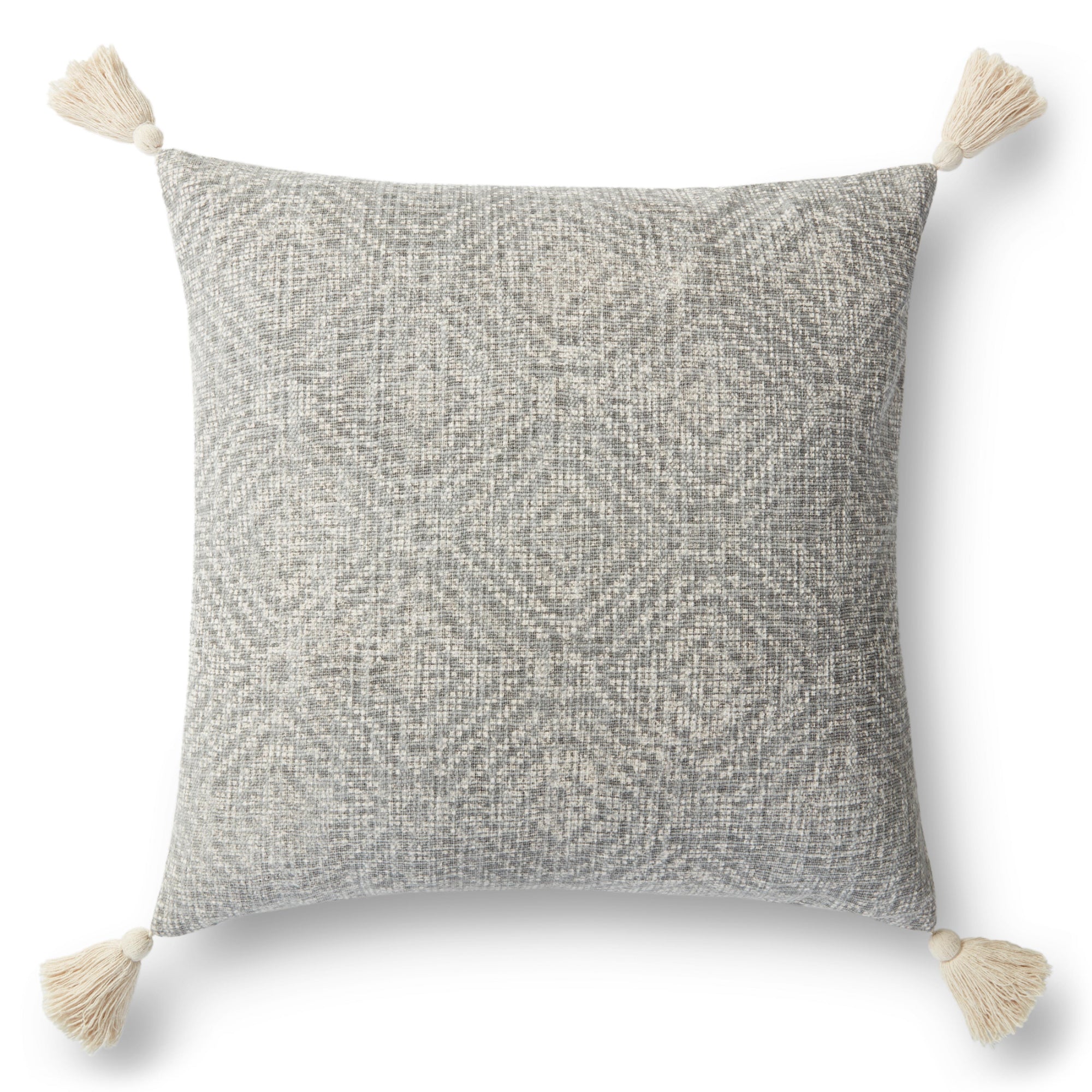 Loloi P0621 Light Grey Cover with Poly Pillow