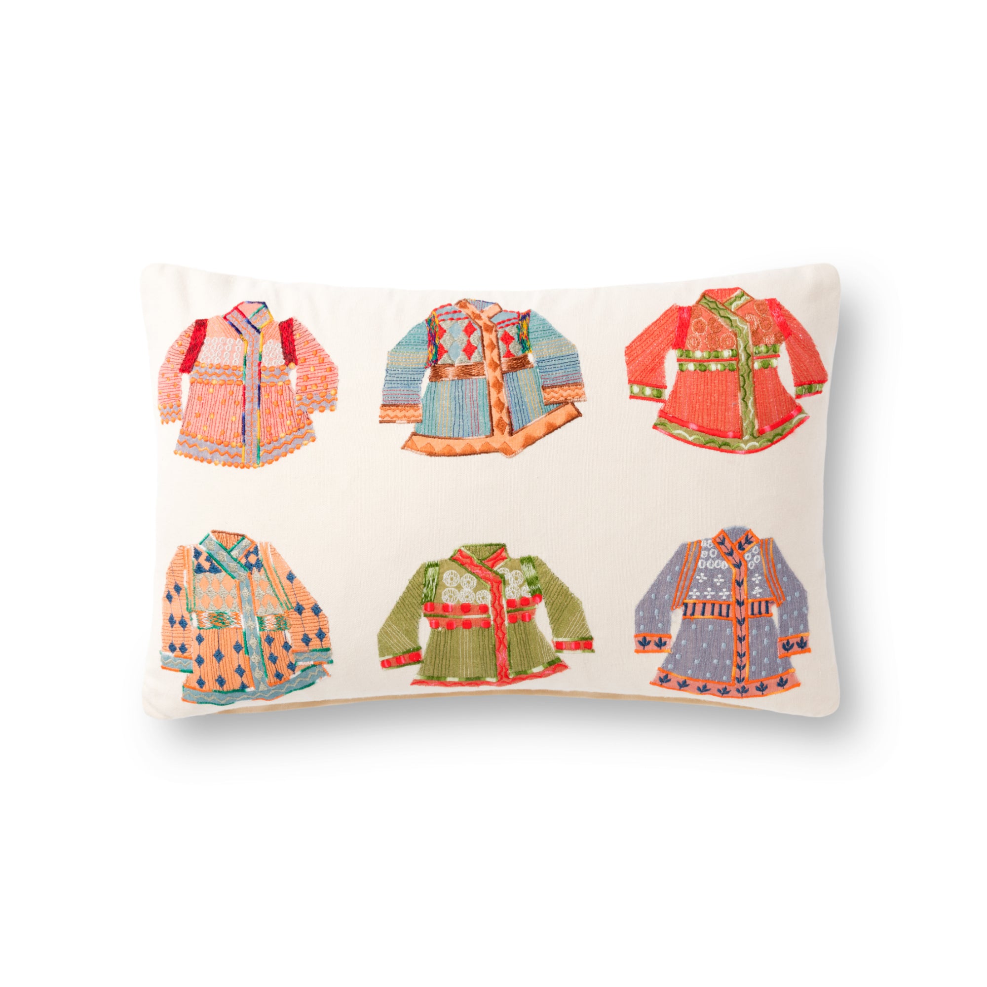 Loloi P0870 Natural/Multi 13" x 21" Cover with Poly Pillow