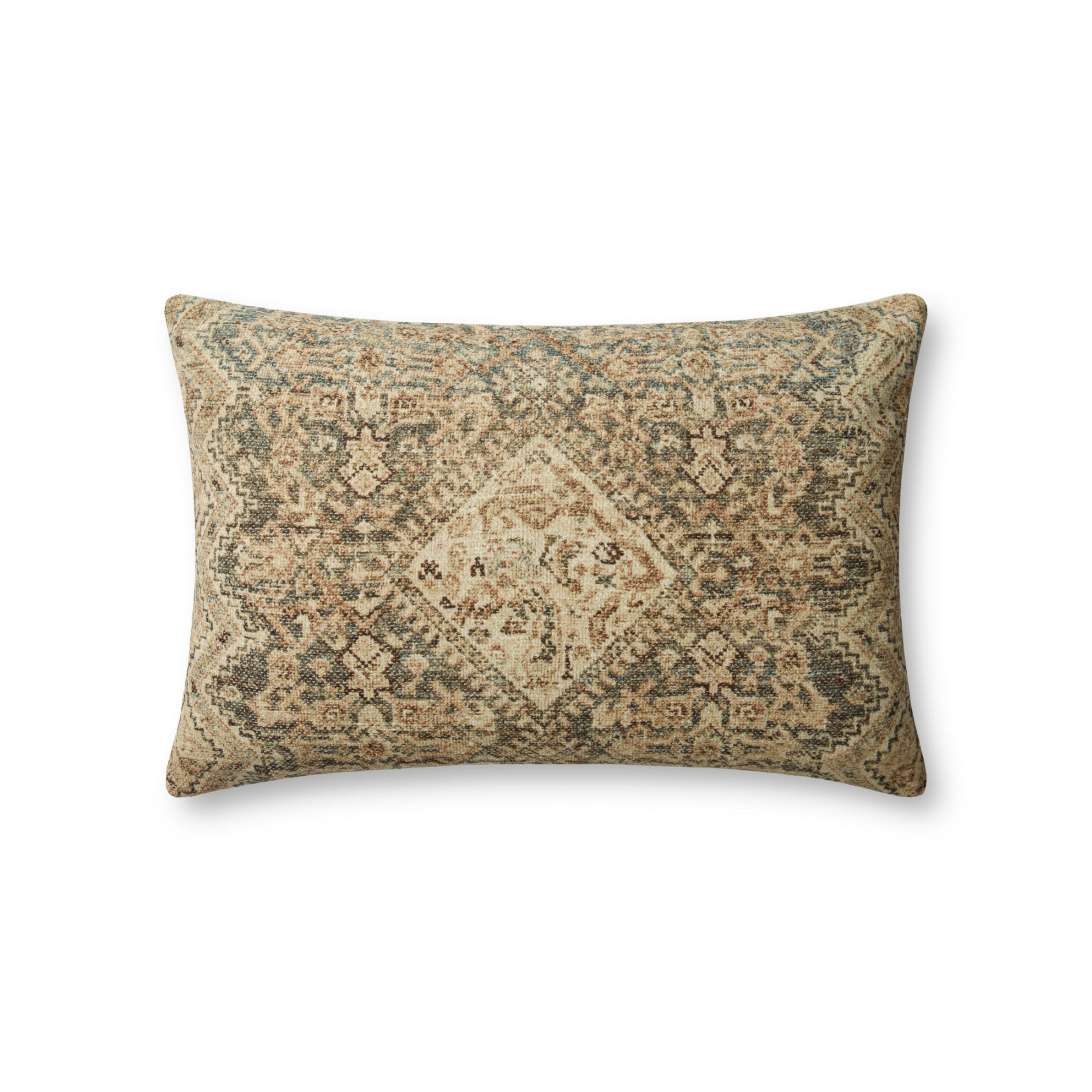Angela Rose x Loloi Midnight Slate/Sand 13'' x 21'' Cover with Poly Pillow