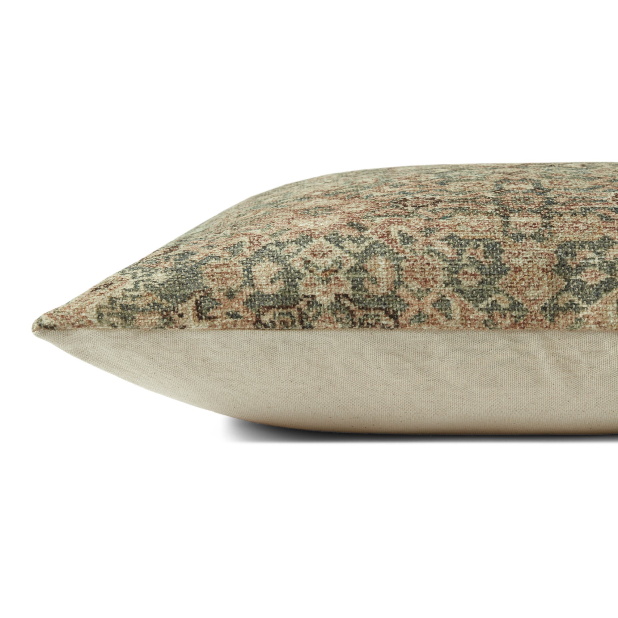 Angela Rose x Loloi Cove Navy/Natural 18'' x 18'' Cover with Poly Pillow
