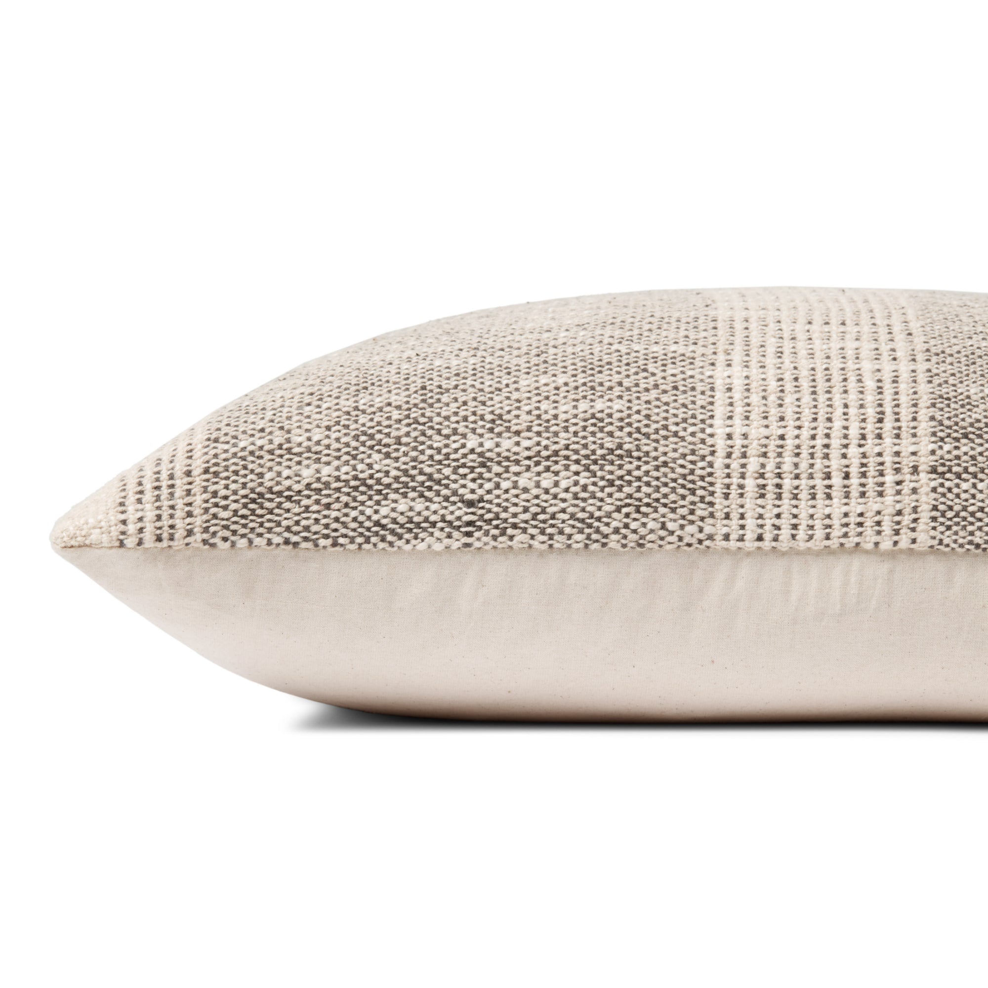 Angela Rose x Loloi Dusk Charcoal/Ivory 18'' x 18'' Cover with Poly Pillow