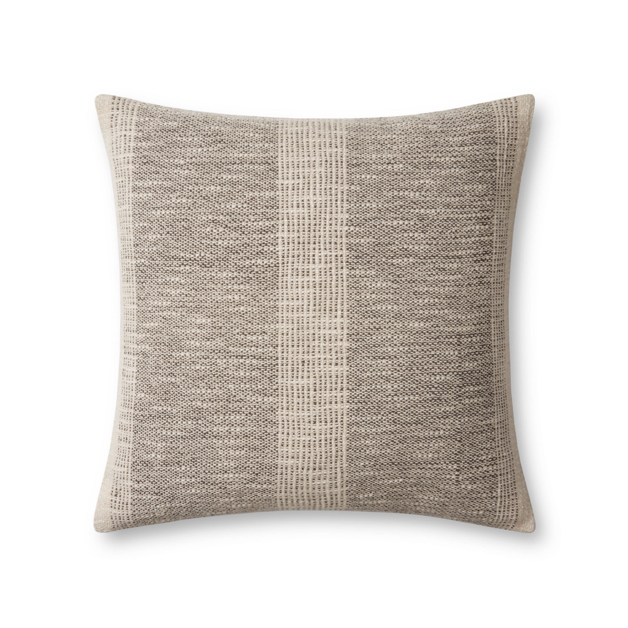 Angela Rose x Loloi Dusk Charcoal/Ivory 18'' x 18'' Cover with Poly Pillow
