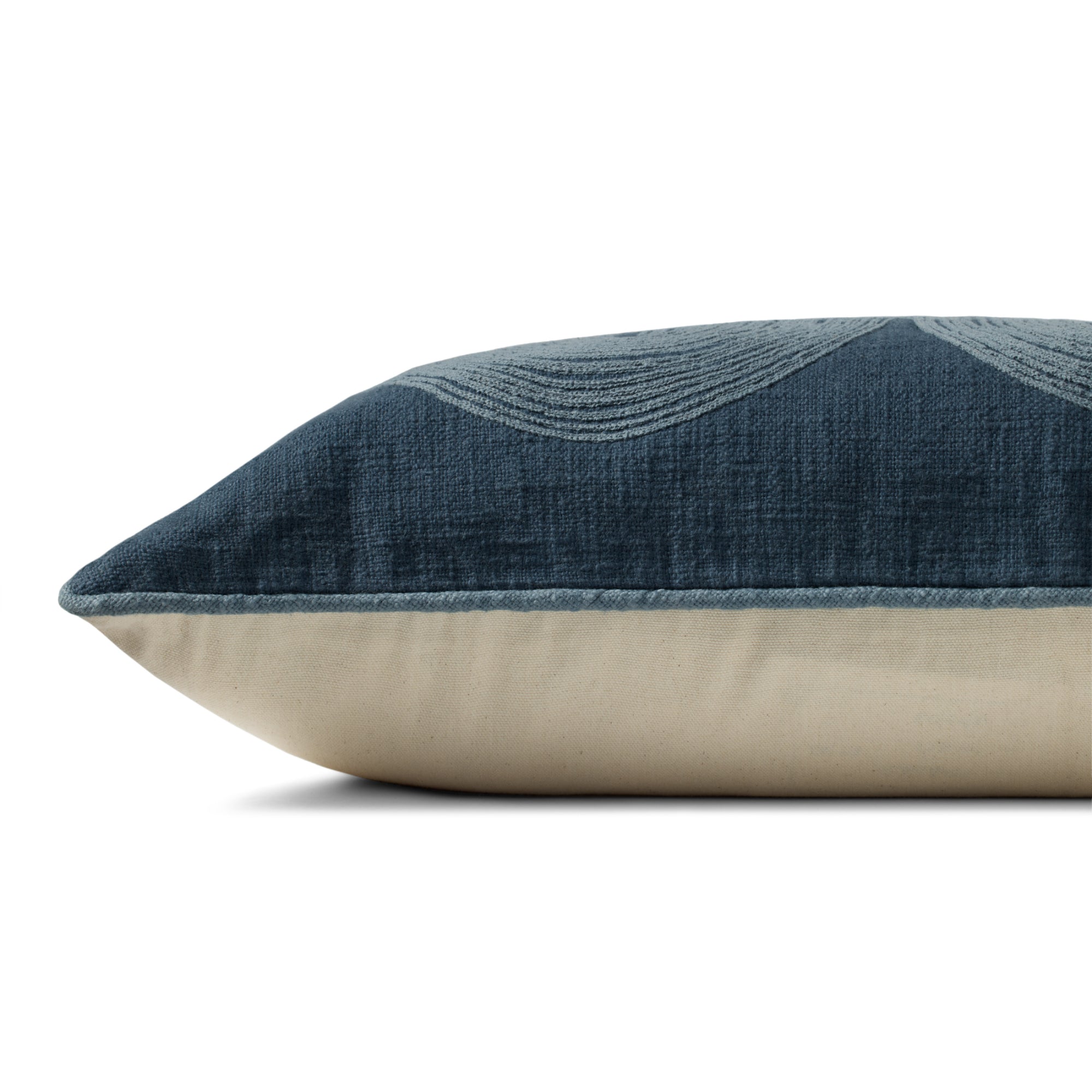 Brigette Romanek PBR0004 Navy/Blue 12'' x 27'' Cover with Poly Pillow