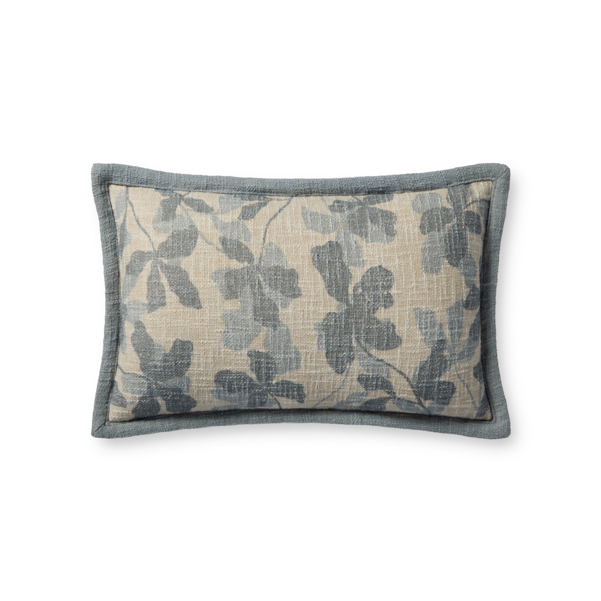 Brigette Romanek PBR0008 Blue/Natural 13'' x 21'' Cover with Poly Pillow