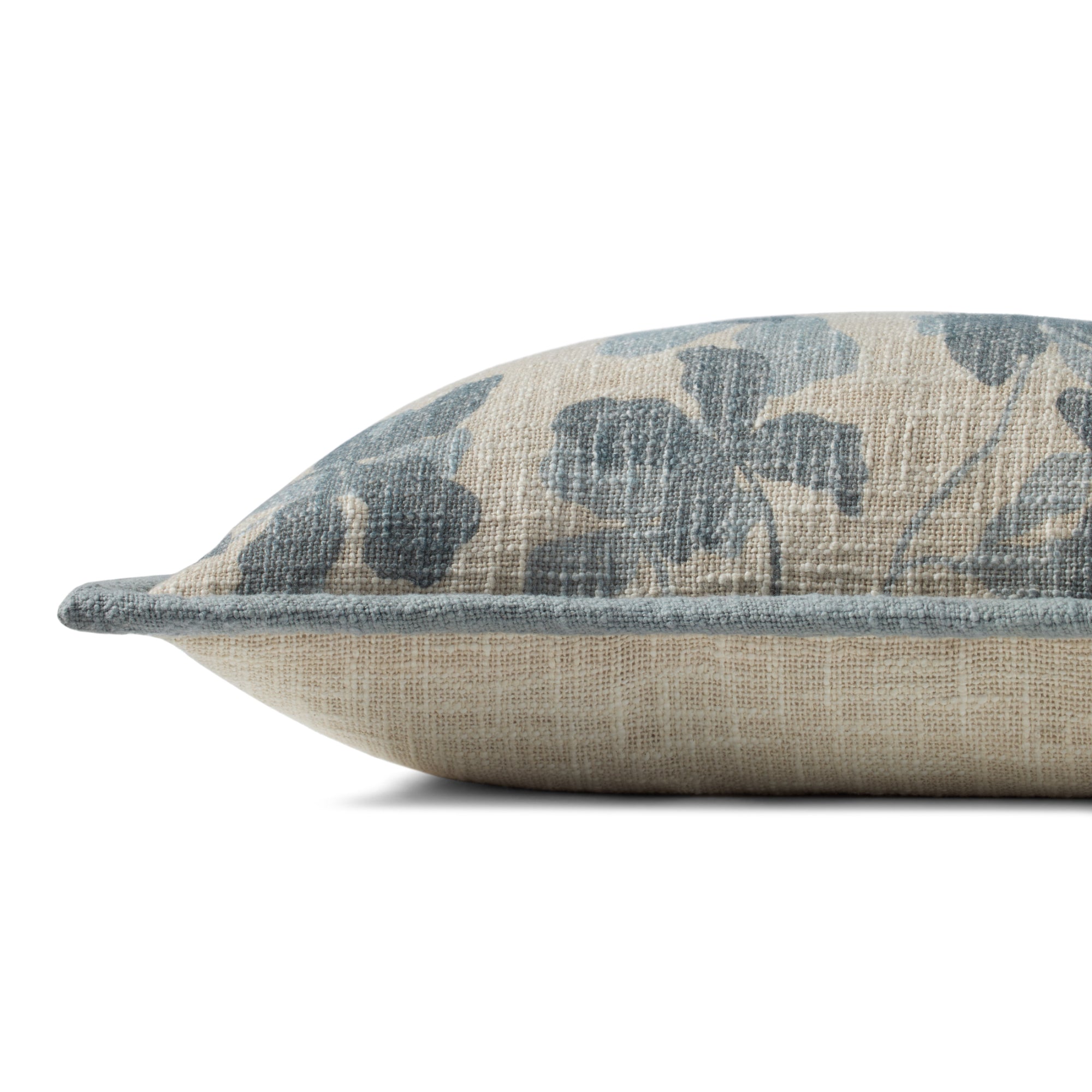 Brigette Romanek PBR0008 Blue/Natural 13'' x 21'' Cover with Poly Pillow