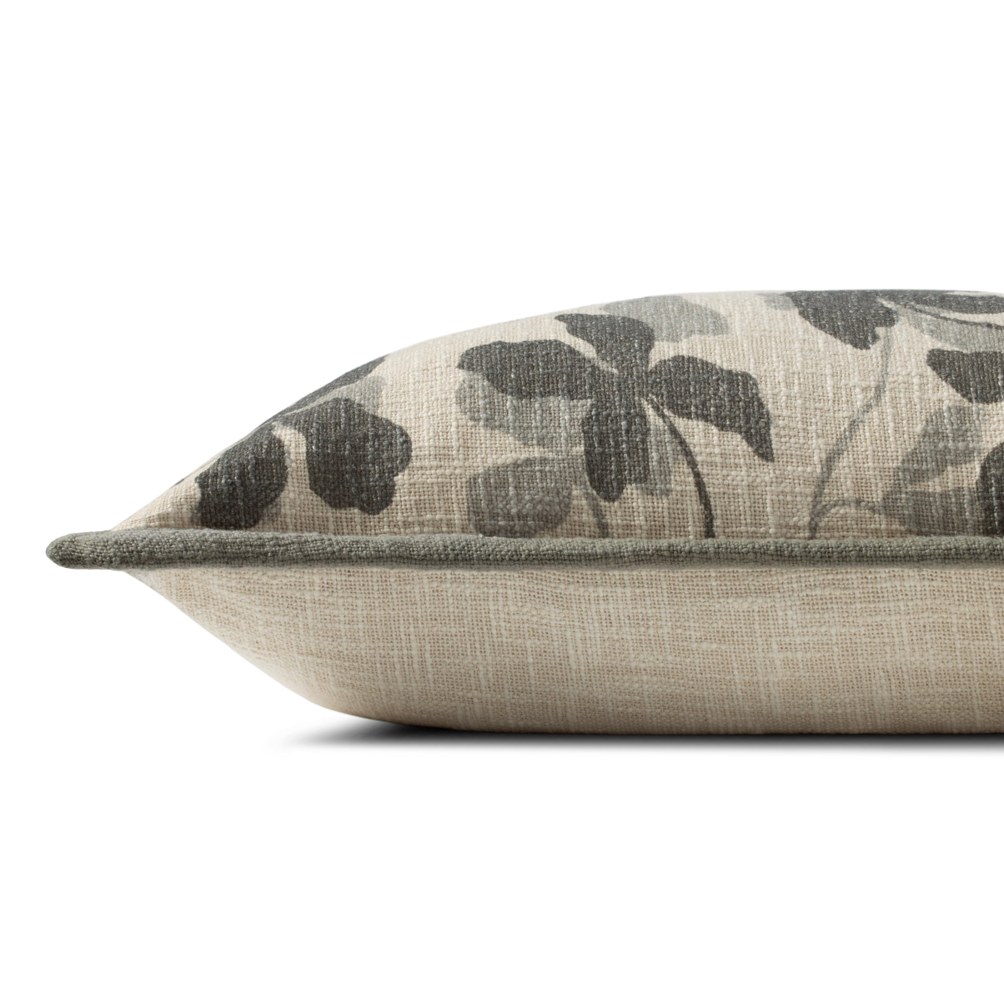 Brigette Romanek PBR0008 Charcoal/Natural 16'' x 26'' Cover with Poly Pillow