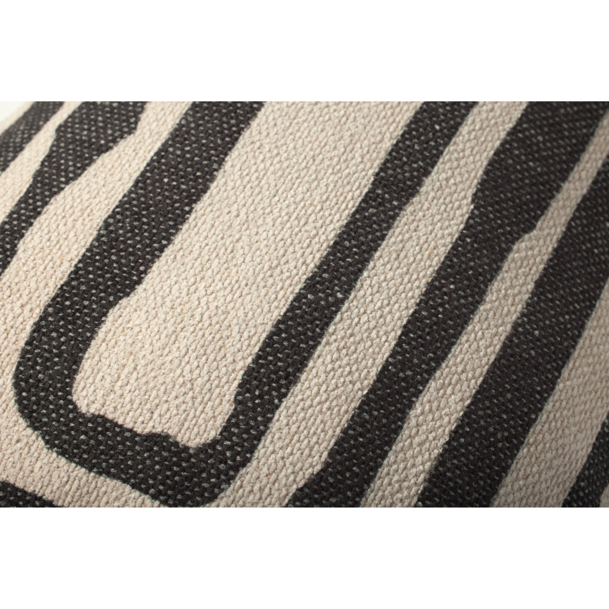 Brigette Romanek PBR0009 Natural/Black 12'' x 27'' Cover with Poly Pillow