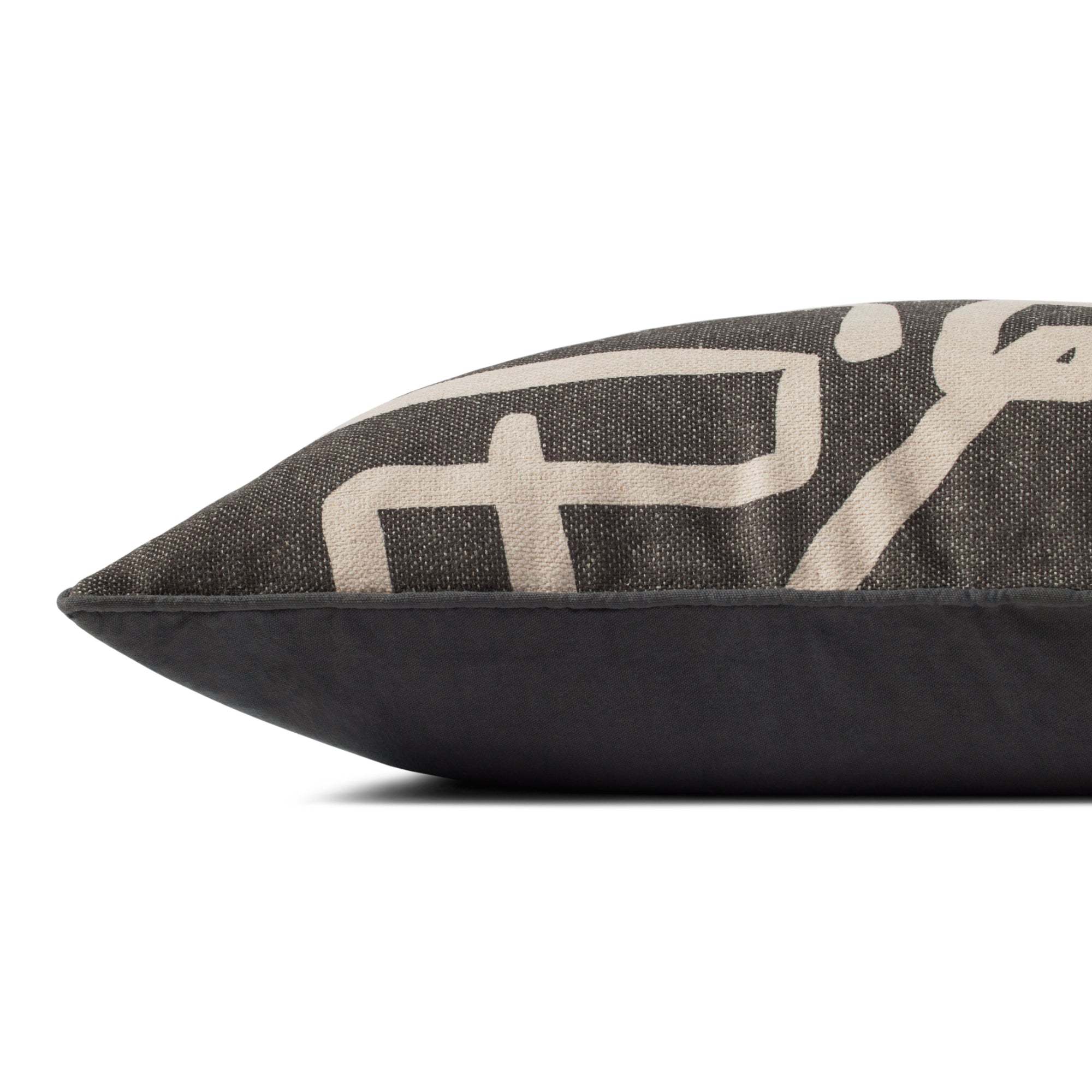 Brigette Romanek PBR0010 Charcoal/Natural 16'' x 26'' Cover with Poly Pillow