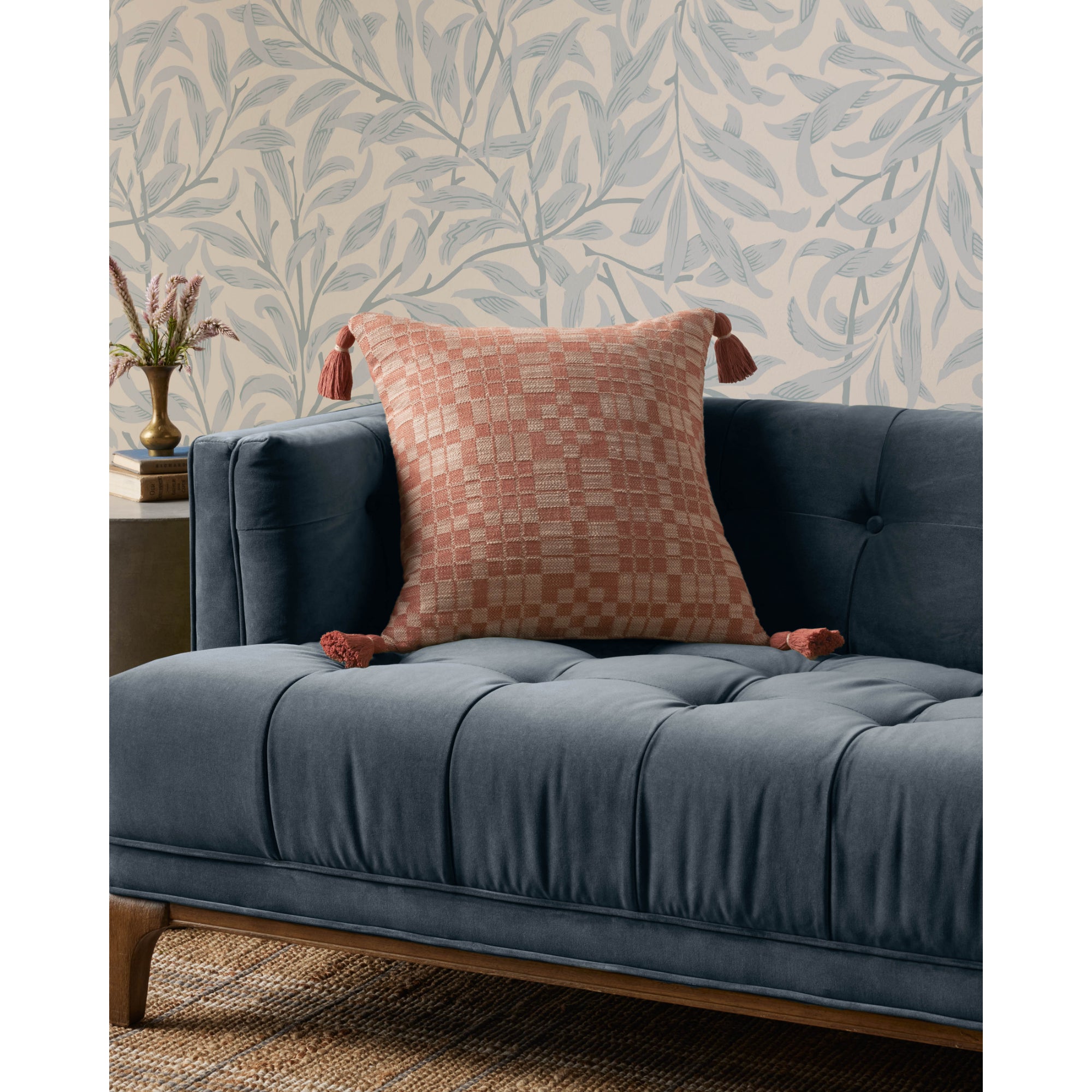 Chris Loves Julia x Loloi Ellery Clay 18'' x 18'' Cover with Poly Pillow
