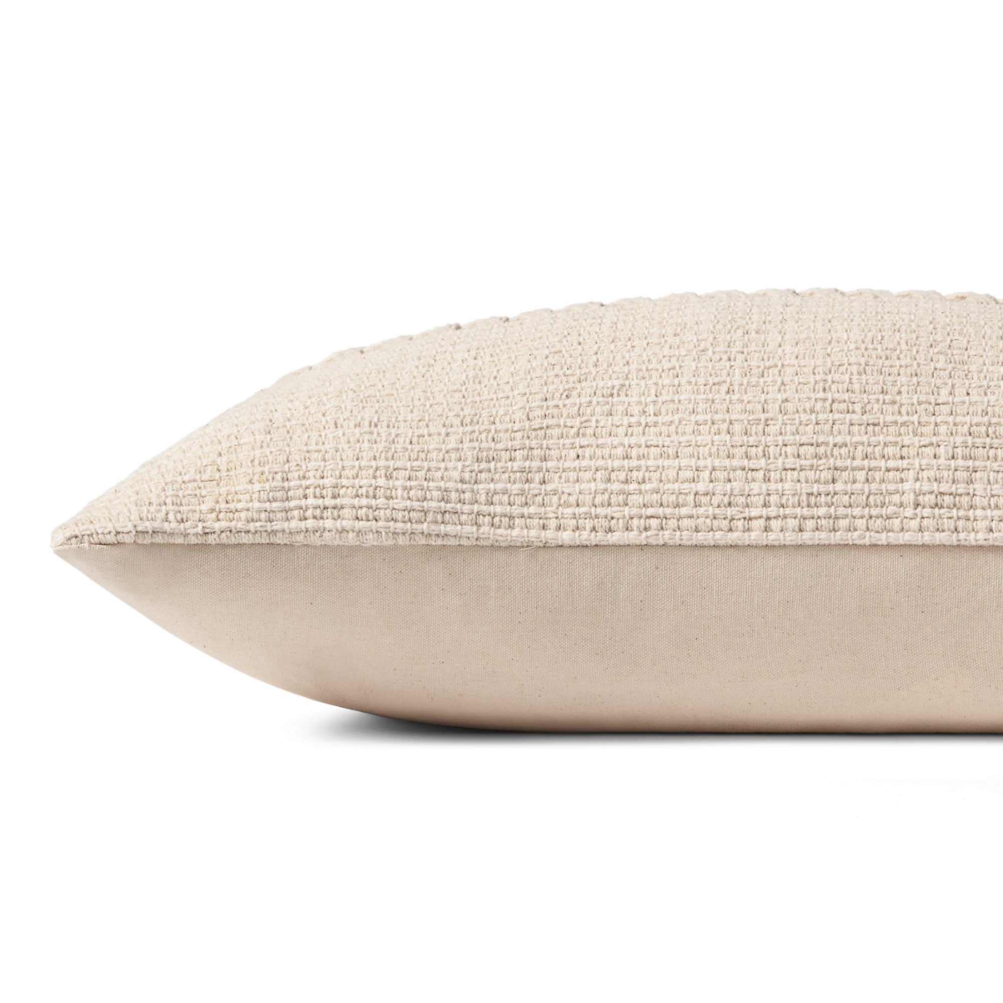 Chris Loves Julia x Loloi Harvey Ivory 12'' x 27'' Cover with Poly Pillow
