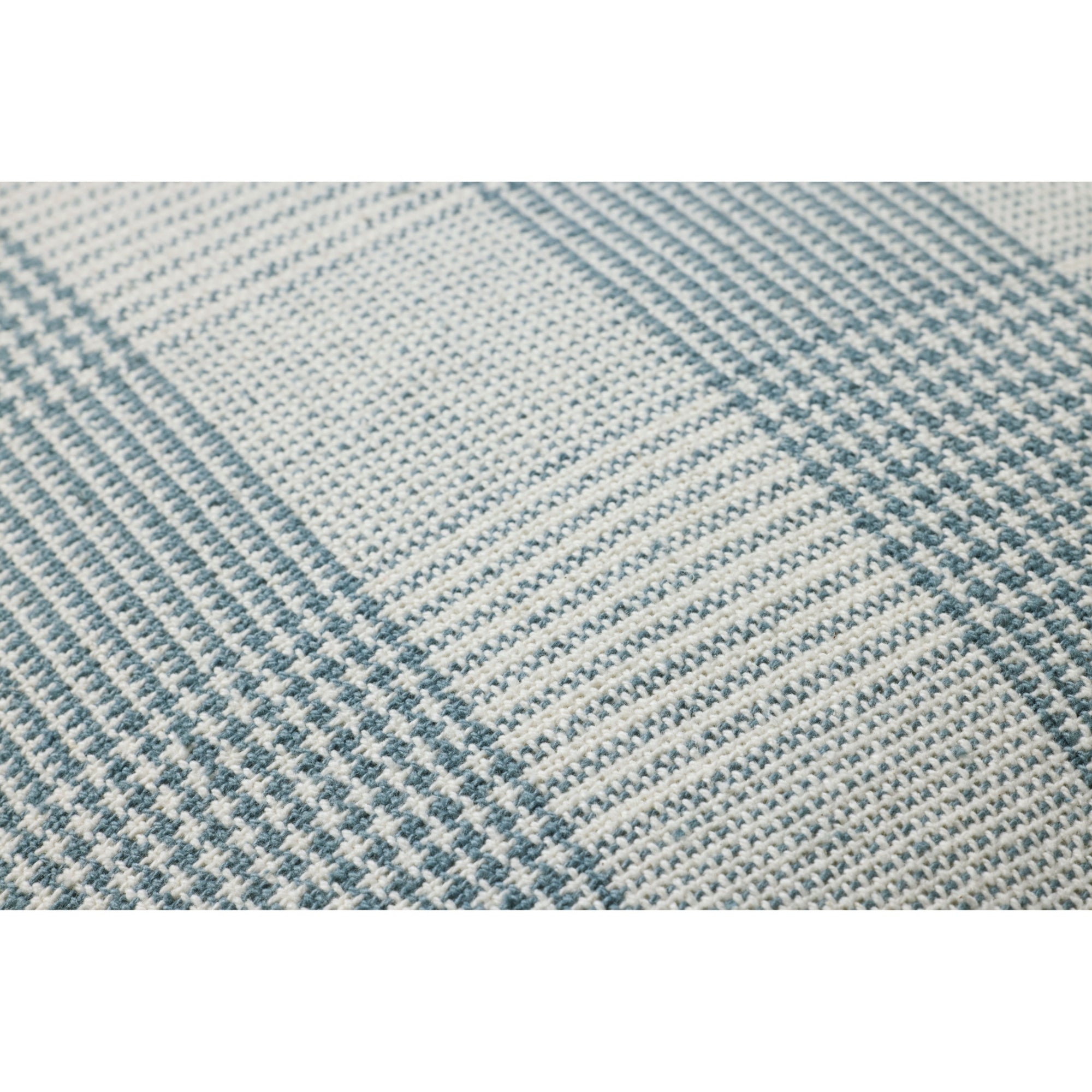 Chris Loves Julia x Loloi Auggie Blue/White 22'' x 22'' Cover with Poly Pillow