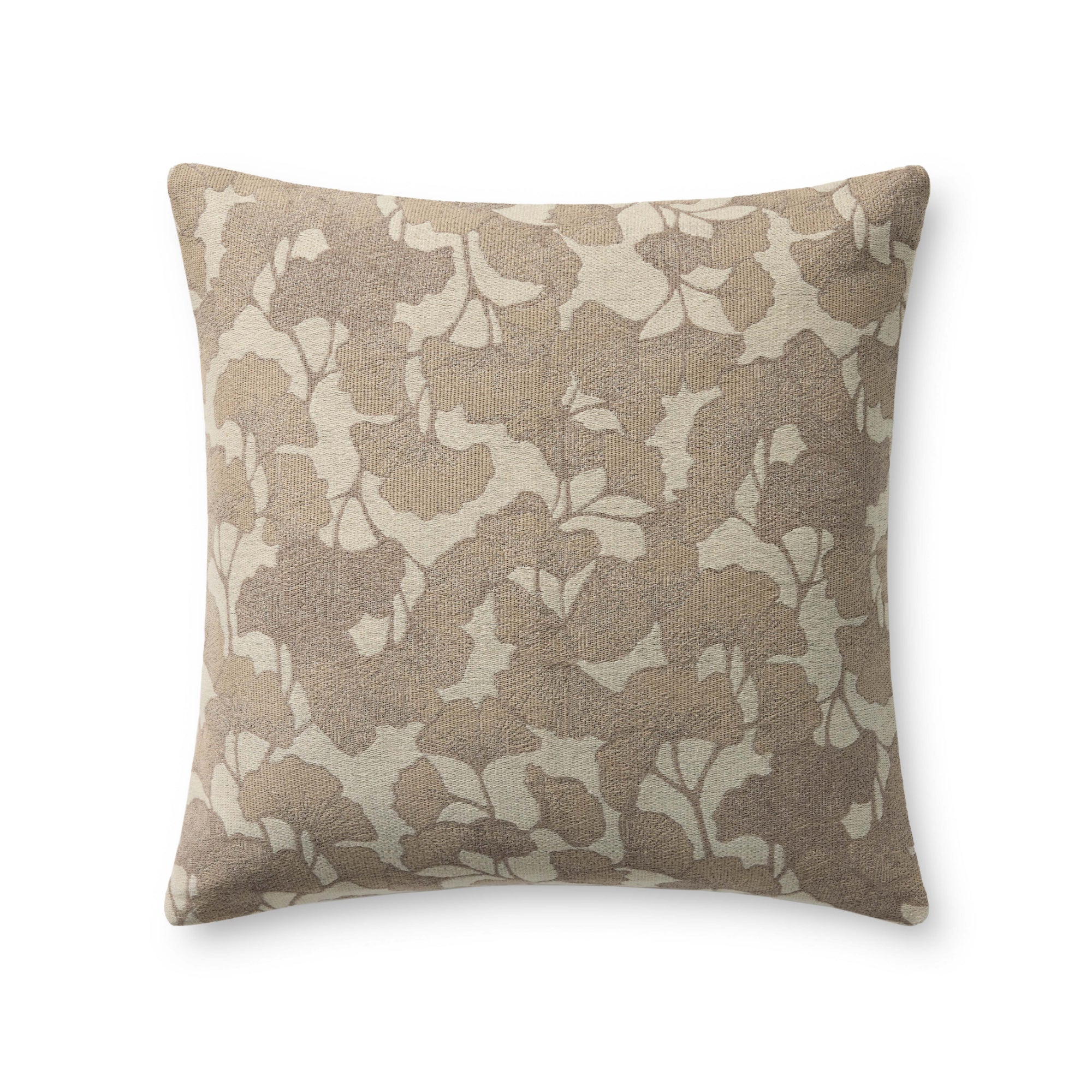 Chris Loves Julia x Loloi Fawn Ivory/Silver 20" x 20" Cover with Poly Pillow