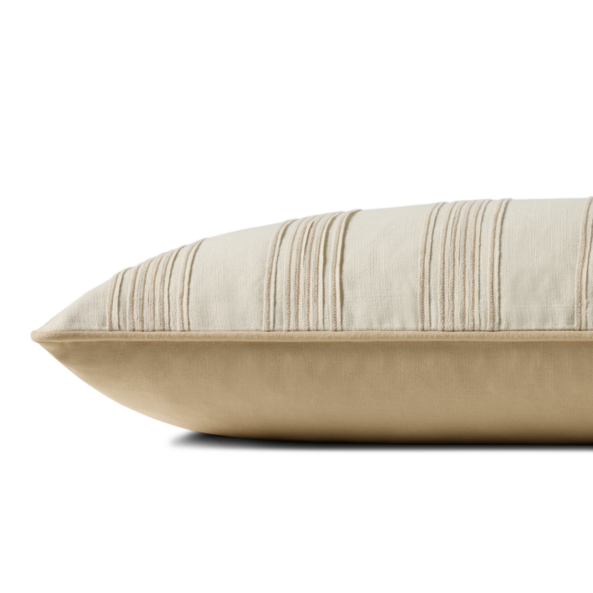 Chris Loves Julia x Loloi Verona Ivory 12" x 27" Cover with Poly Pillow