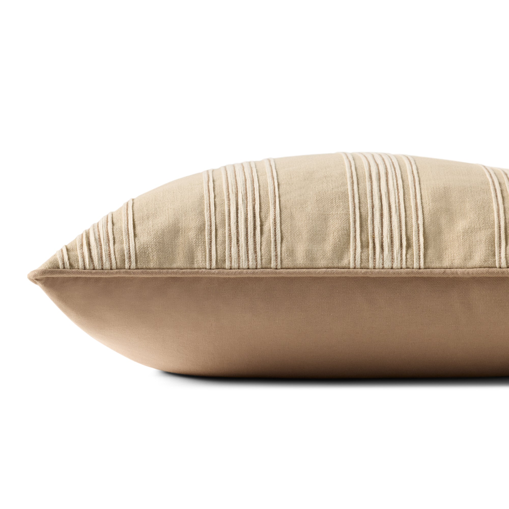 Chris Loves Julia x Loloi Verona Natural 22" x 22" Cover with Poly Pillow