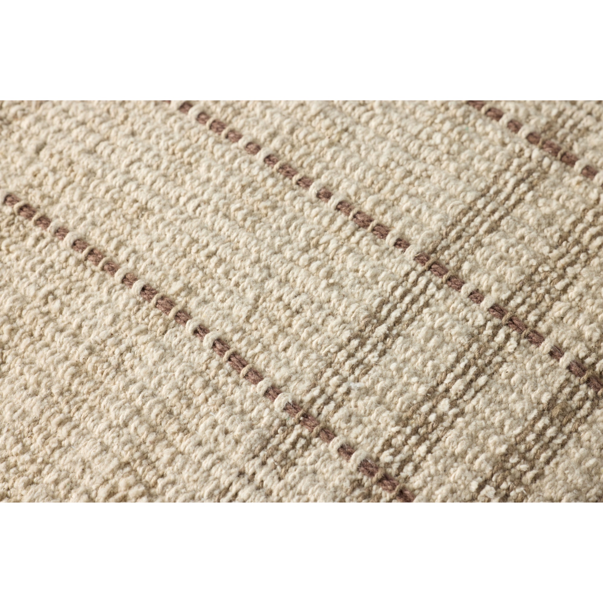 Chris Loves Julia x Loloi Vinnie Ivory/Brown 18" x 18" Cover with Poly Pillow