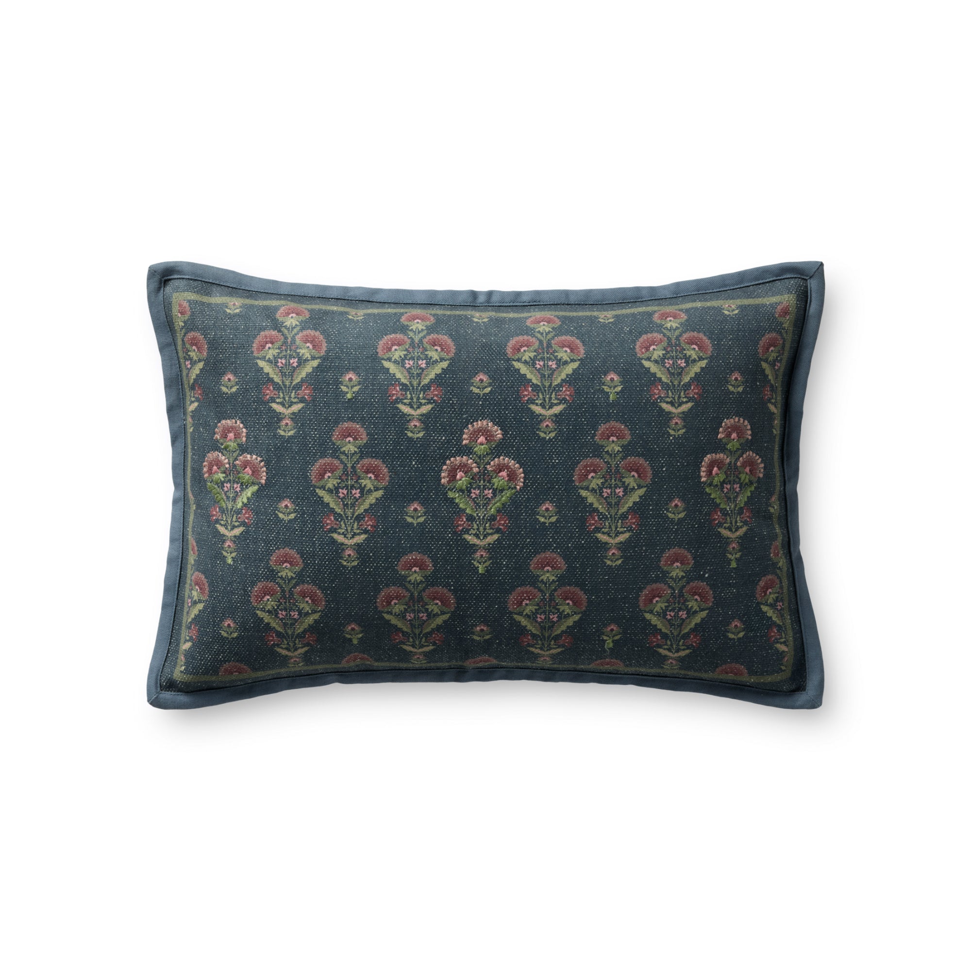 Chris Loves Julia x Loloi Marigold Blue/Multi 13" x 21" Cover with Poly Pillow