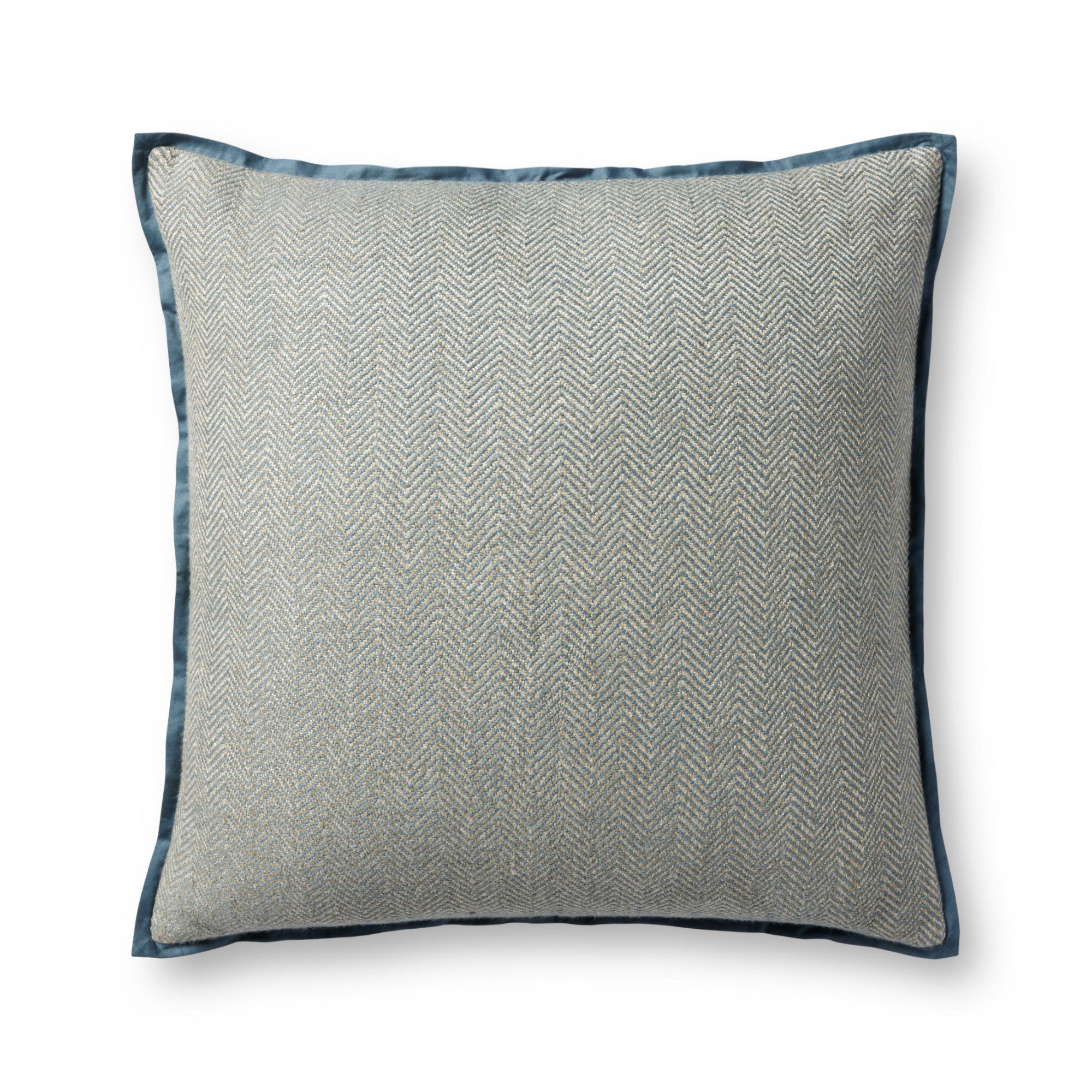 Jean Stoffer x Loloi PJS0018 Blue 22'' x 22'' Cover with Poly Pillow