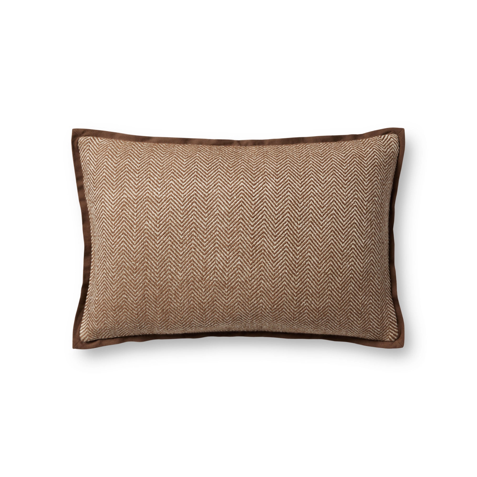 Jean Stoffer x Loloi PJS0018 Chocolate 13'' x 21'' Cover with Poly Pillow