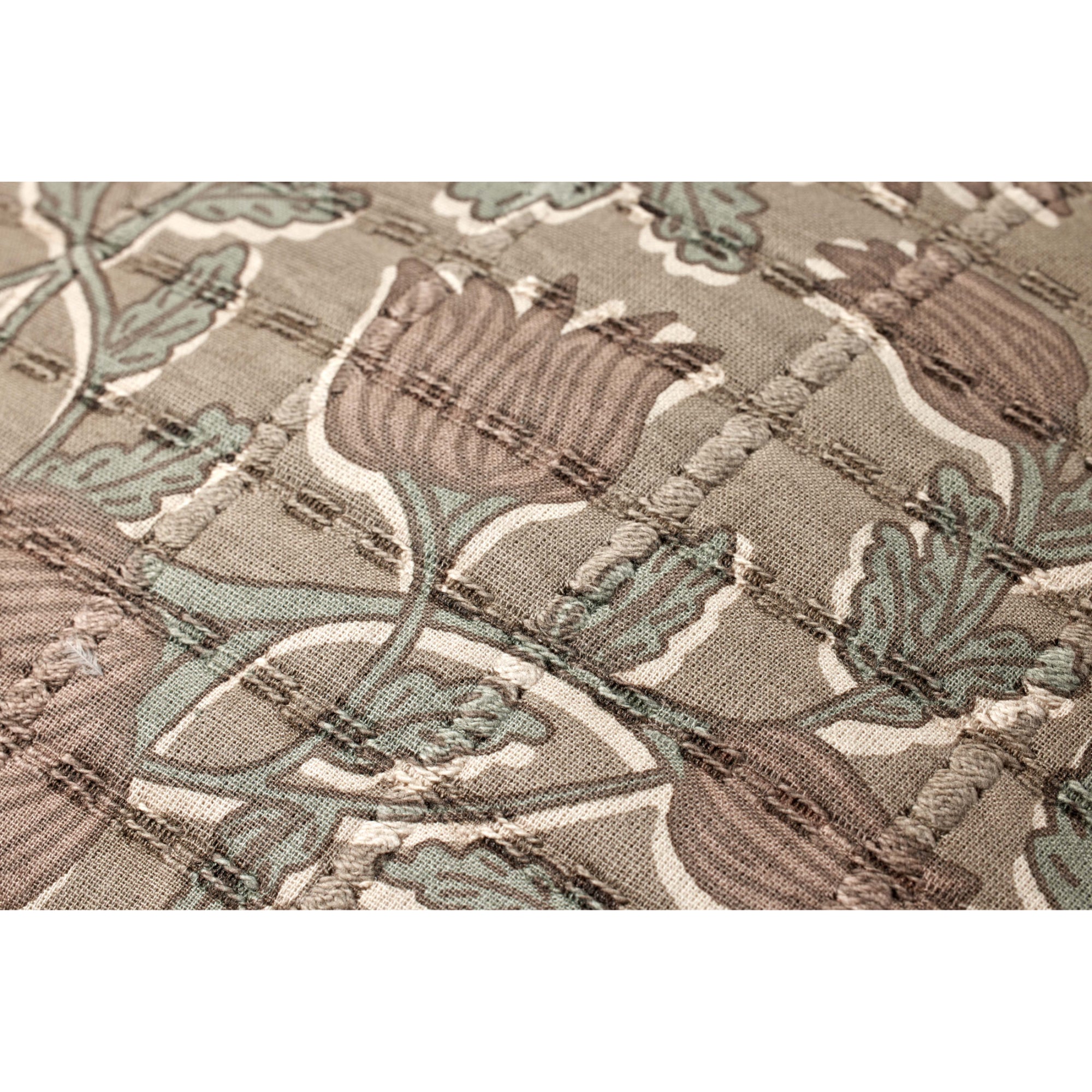 Jean Stoffer x Loloi PJS0019 Taupe/Rose 18'' x 18'' Cover with Poly Pillow