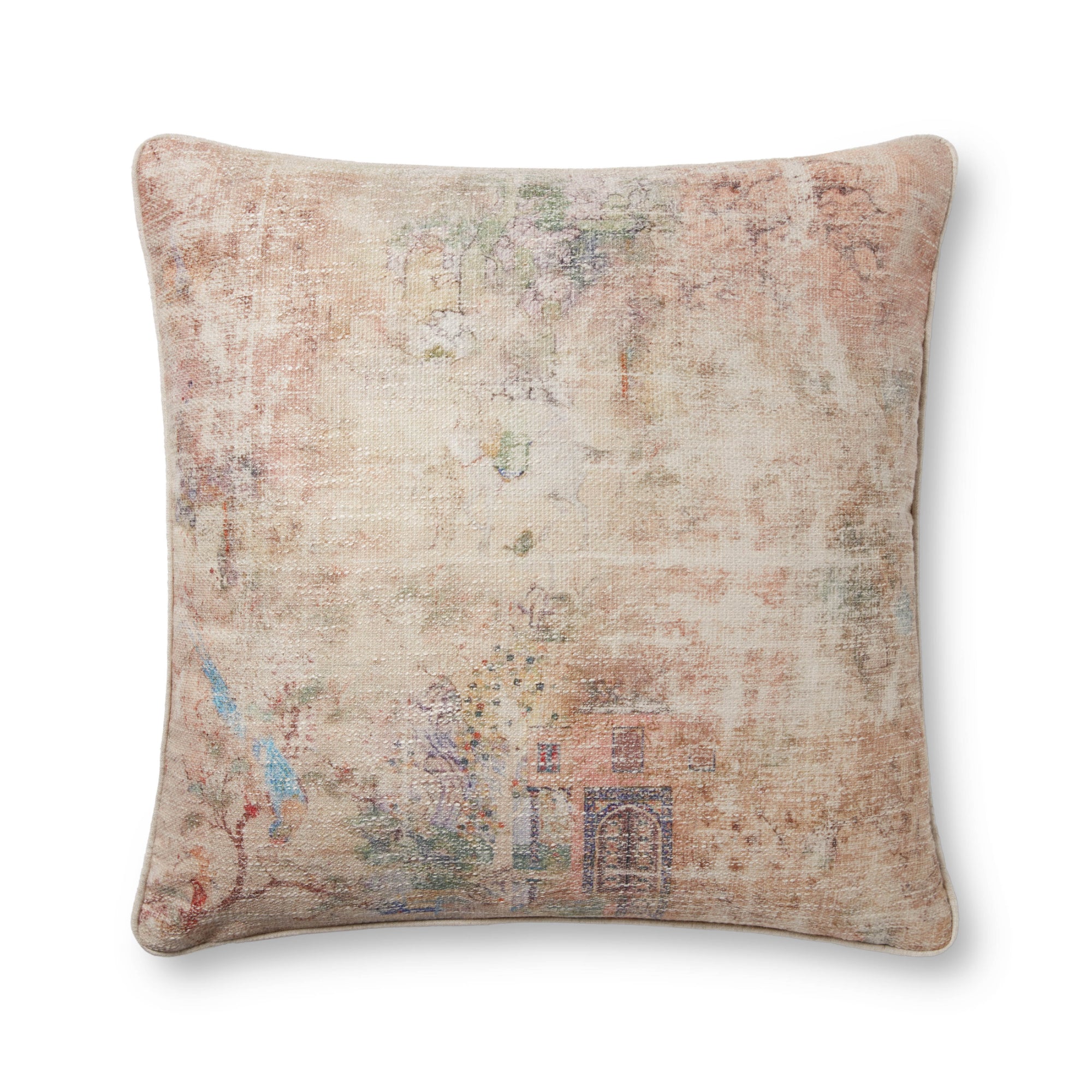 Loloi PLL0011 Beige/Multi 22" x 22" Cover with Poly Pillow