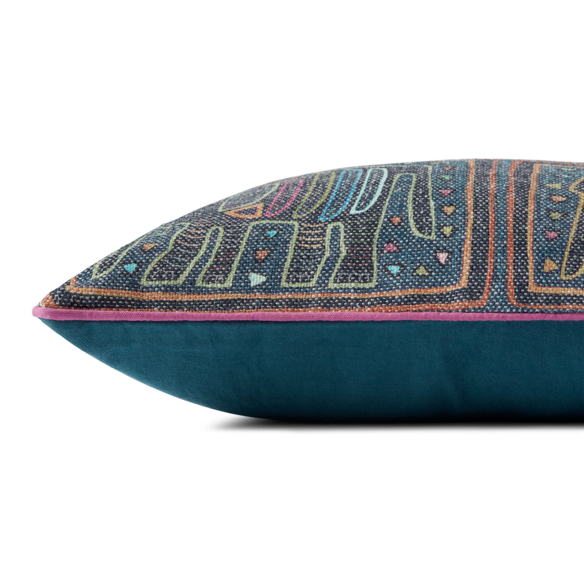 Loloi PLL0105 Lagoon/Multi 13'' x 21'' Cover with Poly Pillow