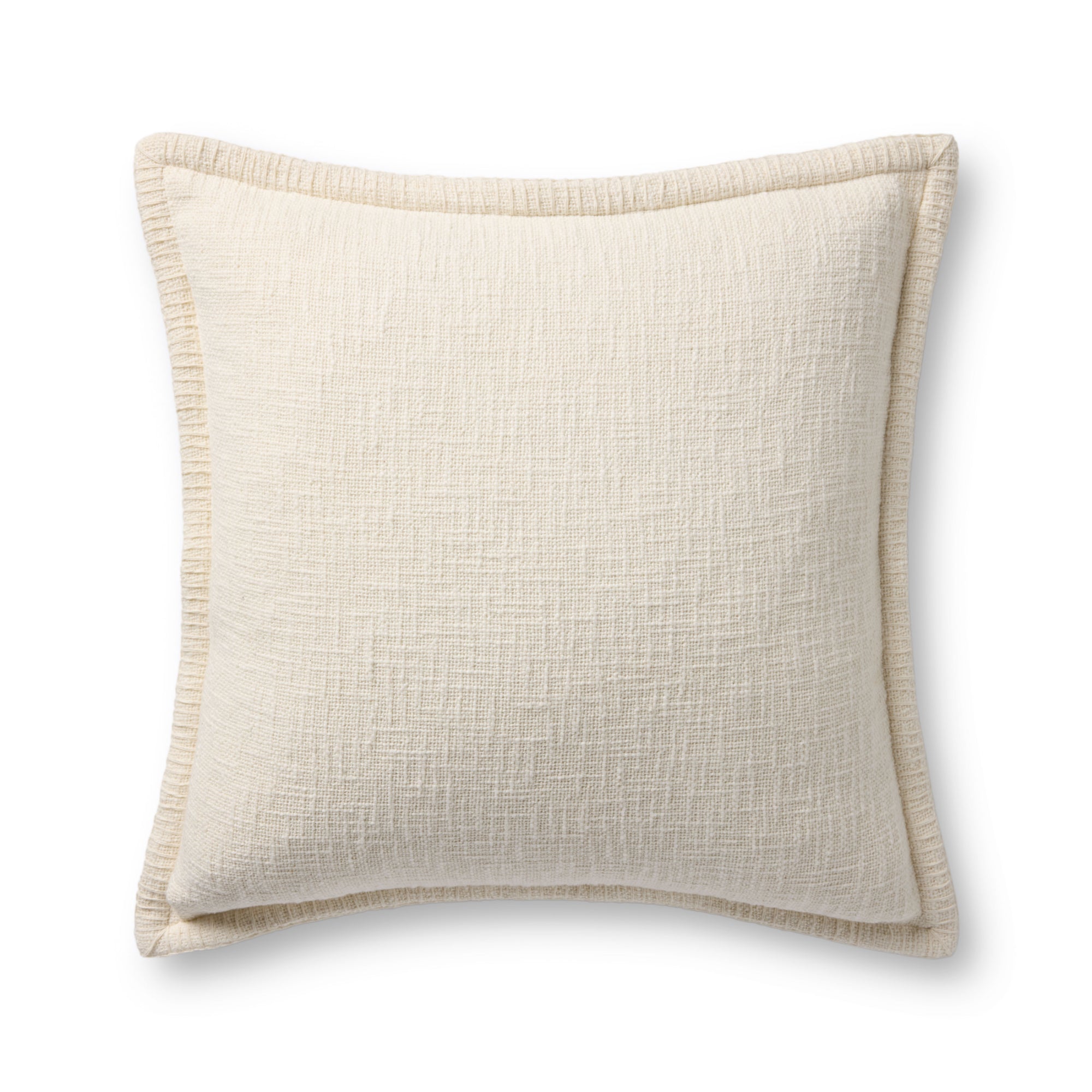 Loloi PLL0109 Ivory Cover with Poly Pillow