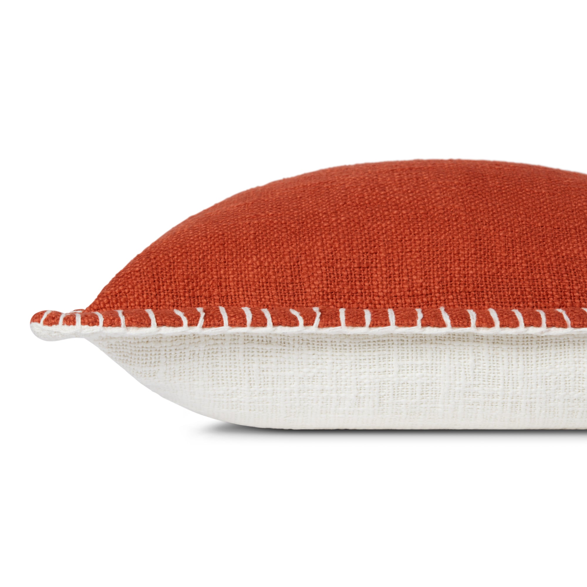 Loloi PLL0109 Orange Cover with Poly Pillow