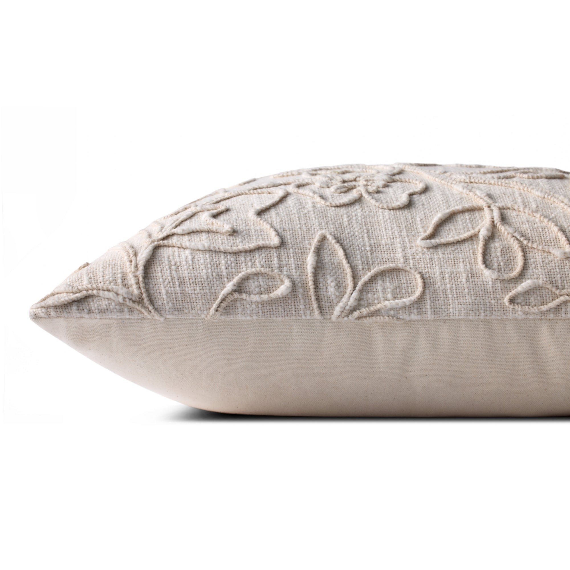 Loloi PLL0127 Natural Cover with Poly Pillow
