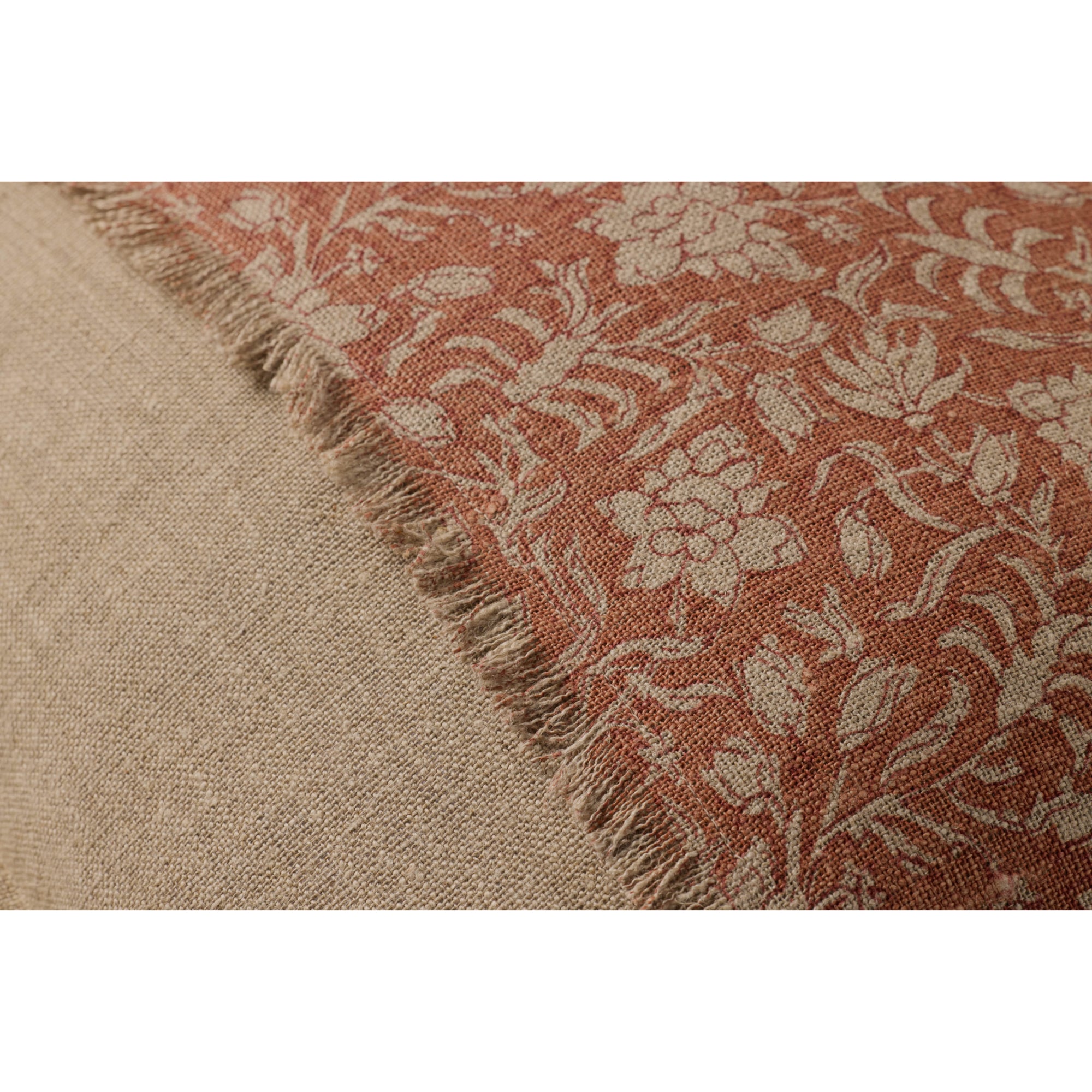 Loloi PLL0203 Orange/Natural 18'' x 18'' Cover with Poly Pillow