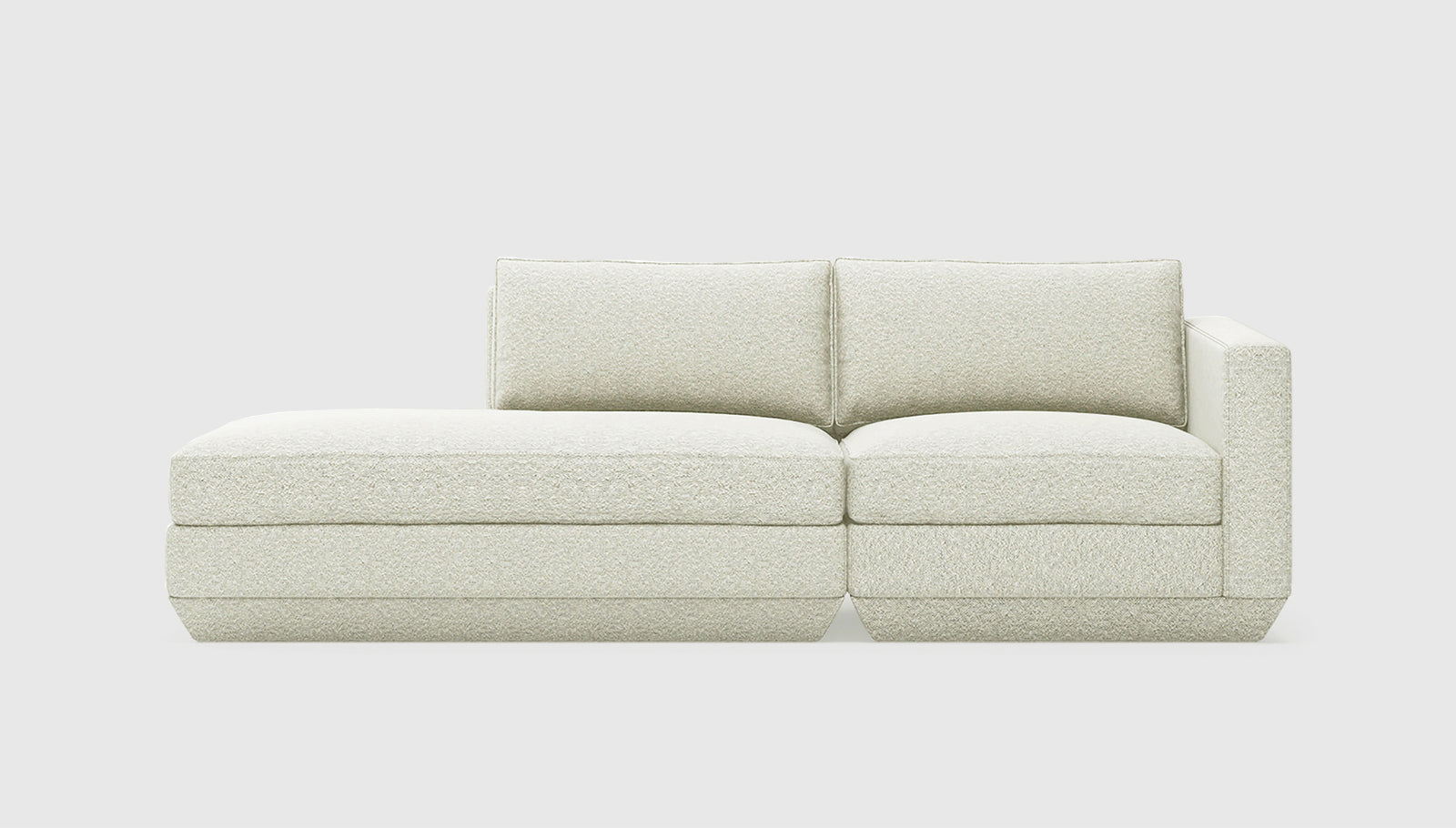 Podium Modular 2PC Lounge Copenhagen Fossil / Left FacingLounge Sofa Gus*  Copenhagen Fossil Left Facing  Four Hands, Mid Century Modern Furniture, Old Bones Furniture Company, Old Bones Co, Modern Mid Century, Designer Furniture, https://www.oldbonesco.com/