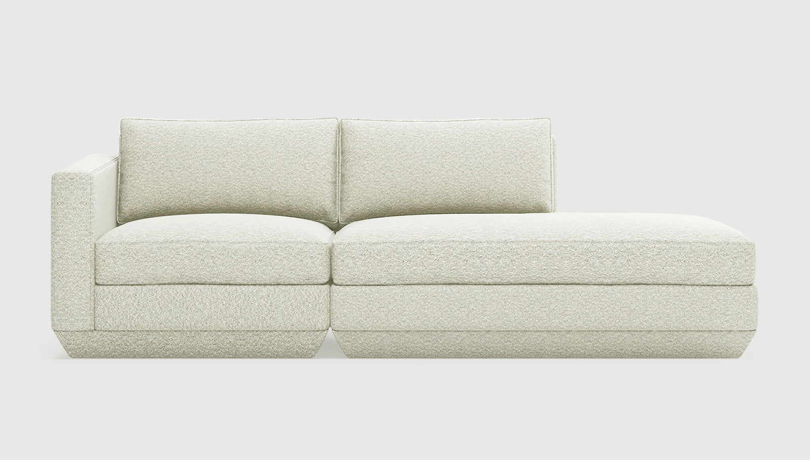 Podium Modular 2PC Lounge Copenhagen Fossil / Right FacingLounge Sofa Gus*  Copenhagen Fossil Right Facing  Four Hands, Mid Century Modern Furniture, Old Bones Furniture Company, Old Bones Co, Modern Mid Century, Designer Furniture, https://www.oldbonesco.com/