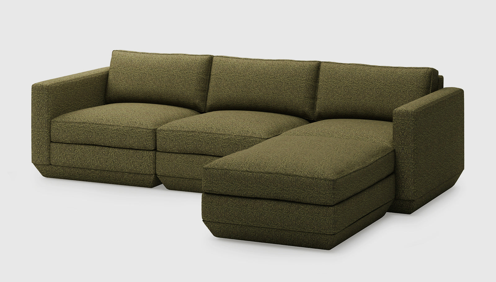 Podium Modular 4PC Sectional Copenhagen Terra / Right FacingSectionals Gus*  Copenhagen Terra Right Facing  Four Hands, Mid Century Modern Furniture, Old Bones Furniture Company, Old Bones Co, Modern Mid Century, Designer Furniture, https://www.oldbonesco.com/