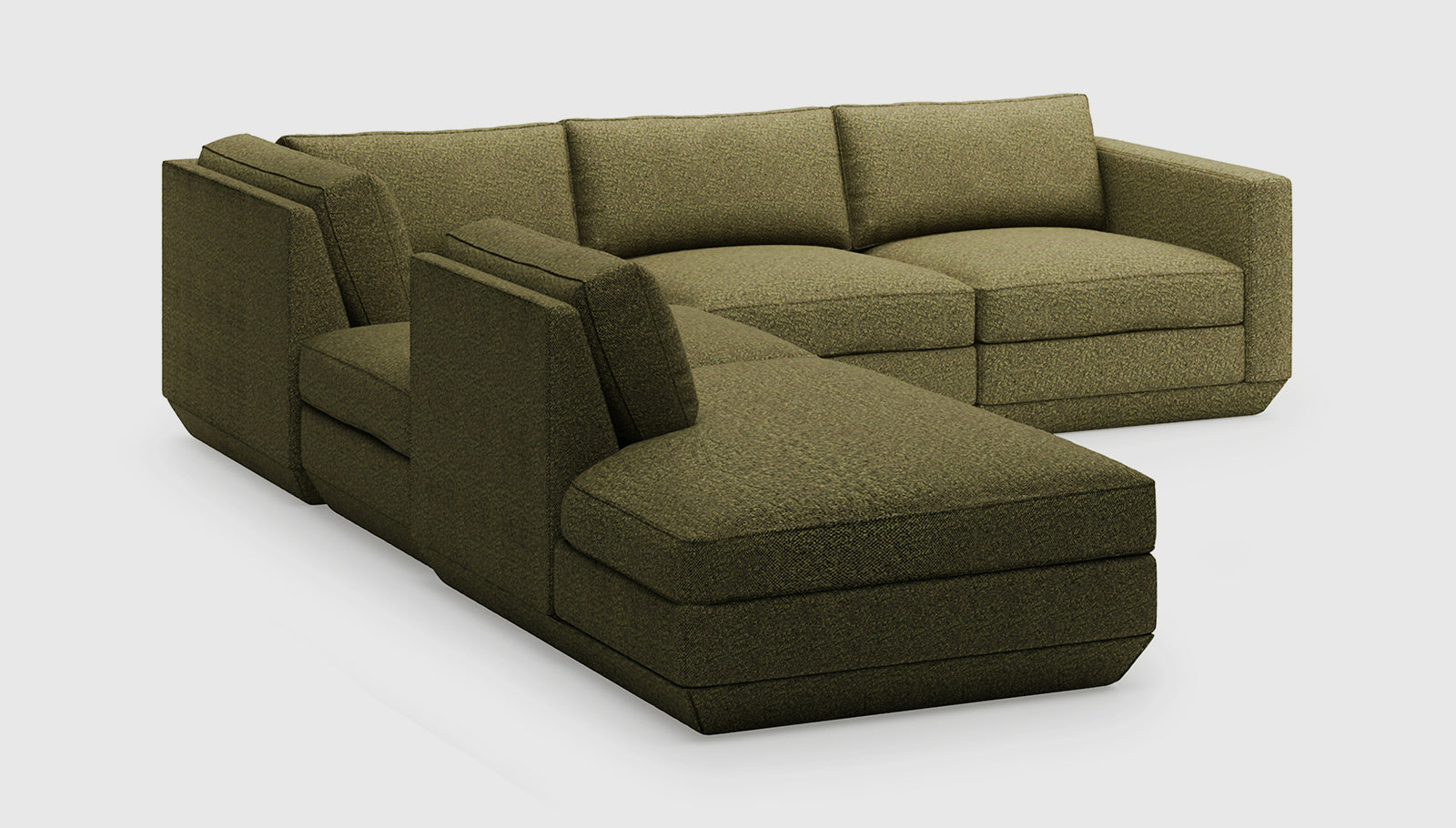 Podium Modular 5PC Seating Group A Copenhagen Terra / Left FacingSectionals Gus*  Copenhagen Terra Left Facing  Four Hands, Mid Century Modern Furniture, Old Bones Furniture Company, Old Bones Co, Modern Mid Century, Designer Furniture, https://www.oldbonesco.com/